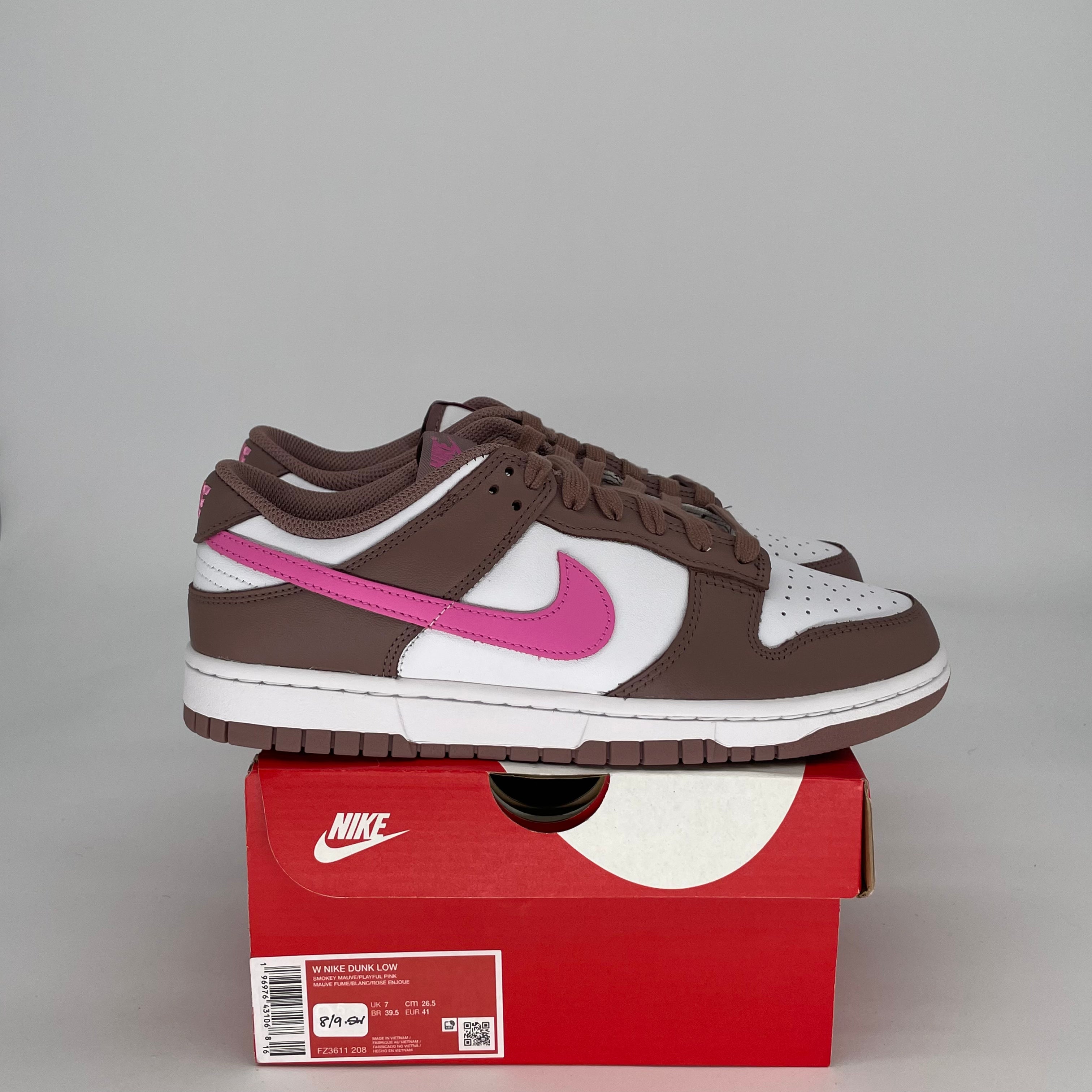 NIKE DUNK LOW SMOKEY MAUVE W FZ3611-208 SIZE 8/9.5W
