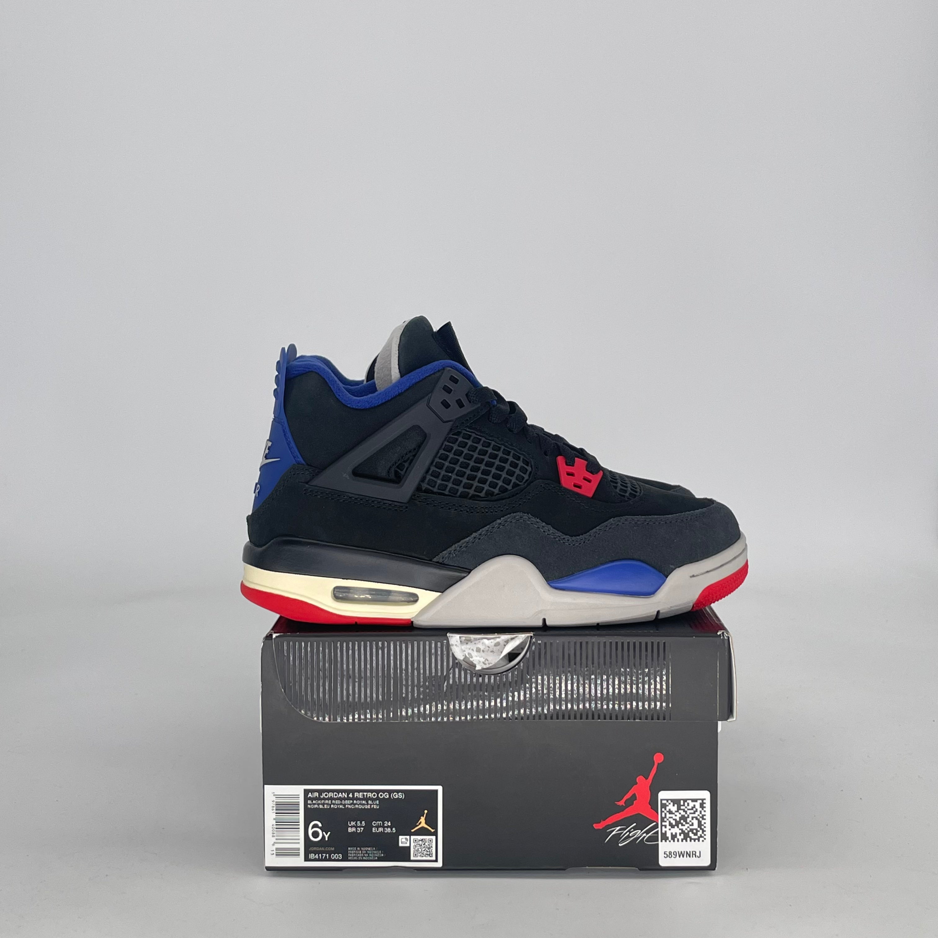AIR JORDAN 4 RARE AIR (WHITE LETTERING) IB4171-003 SIZE 6/7.5W GS
