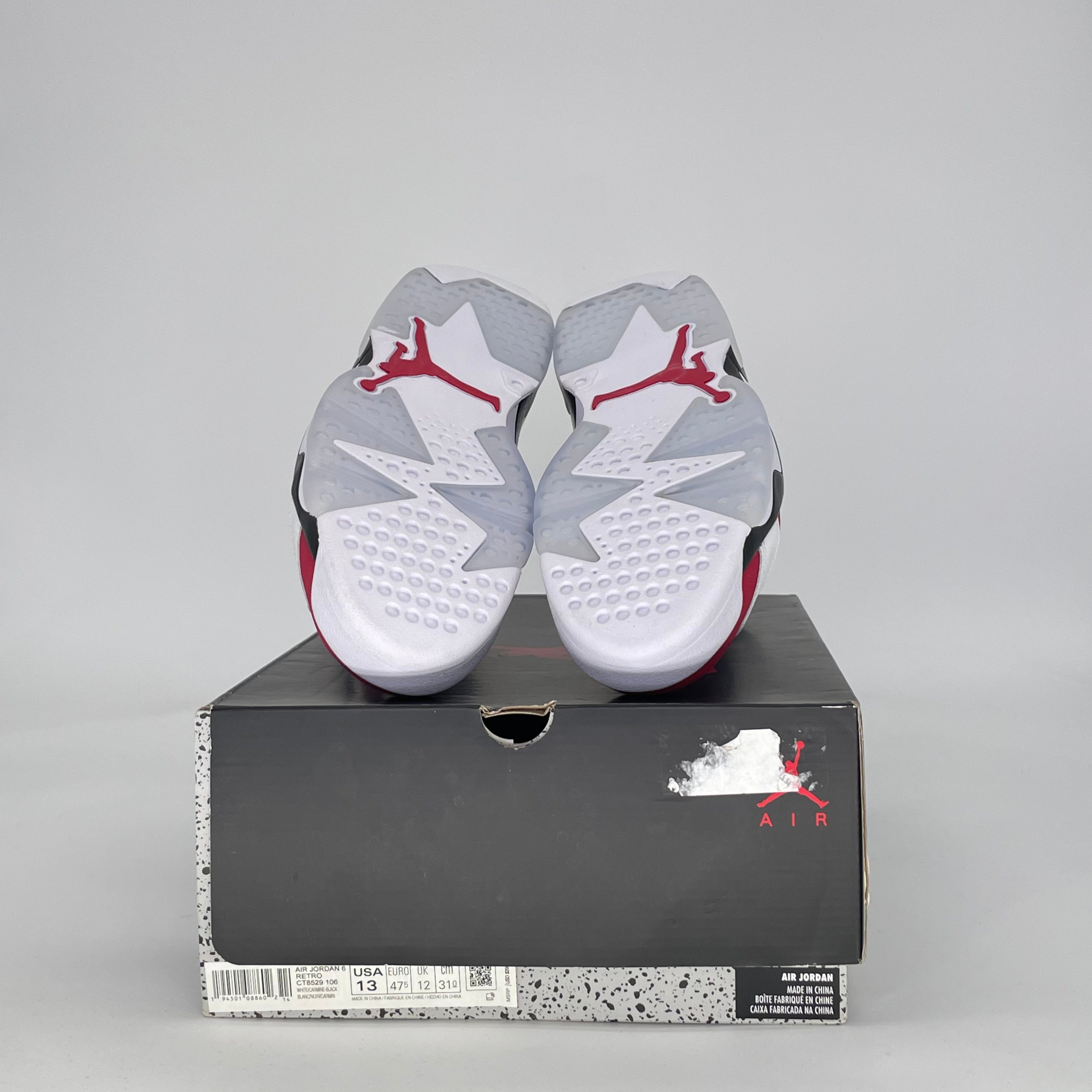AIR JORDAN 6 CARMINE (2021) CT8529-106 SIZE 13/14.5W