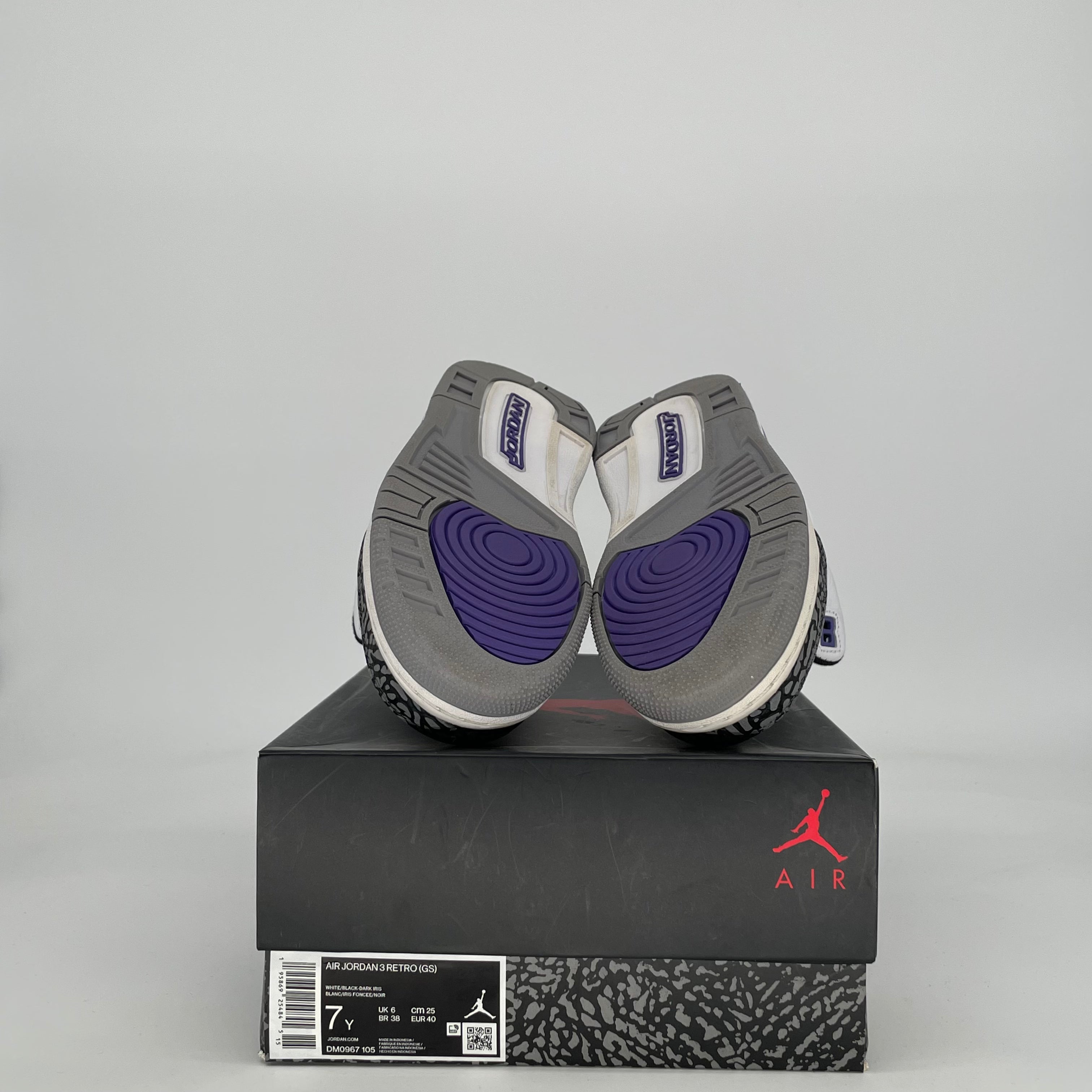 AIR JORDAN 3 DARK IRIS DM0967-105 SIZE 7/8.5W