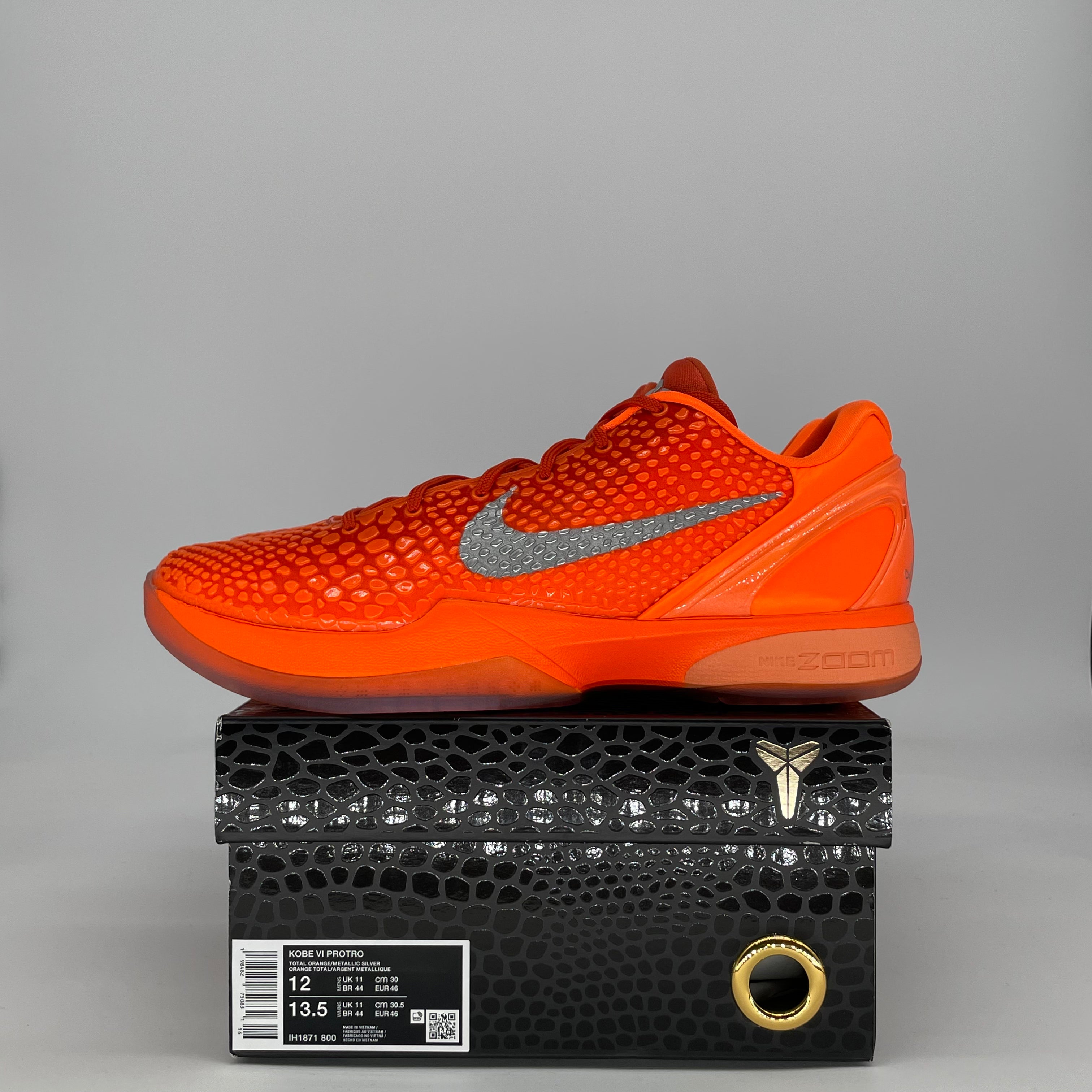 NIKE KOBR 6 PROTRO TOTAL ORANGE IH1871-800 SIZE 12/13.5W