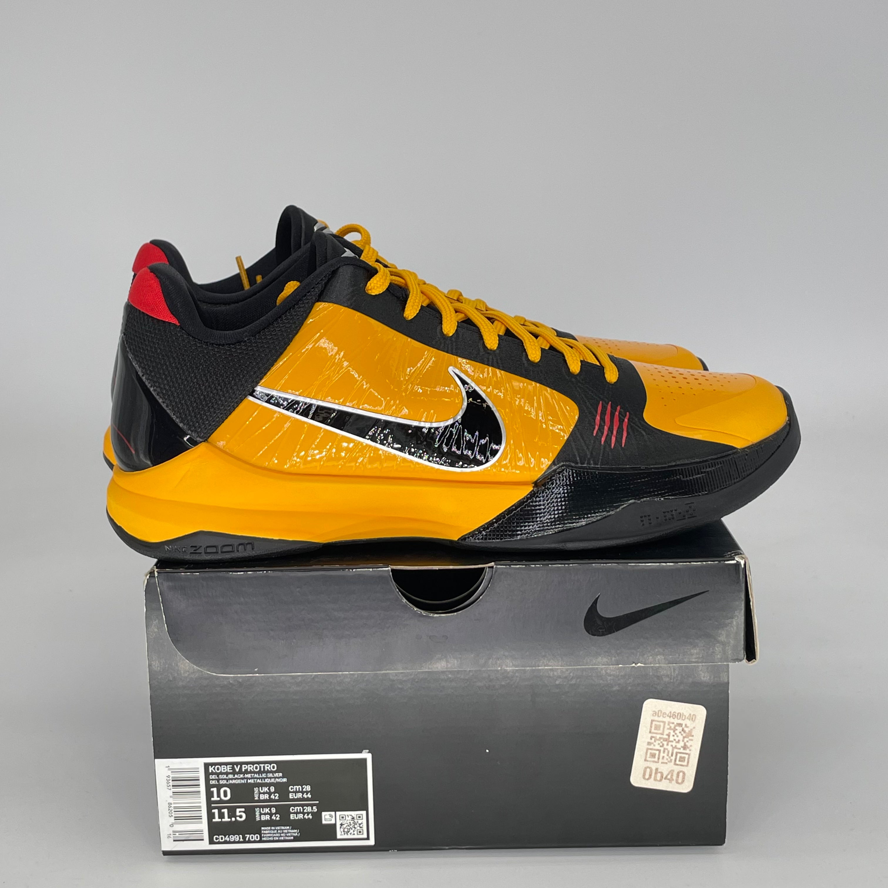 NIKE KOBE 5 PROTRO BRUCE LEE CD4991-700 SIZE 10/11.5W