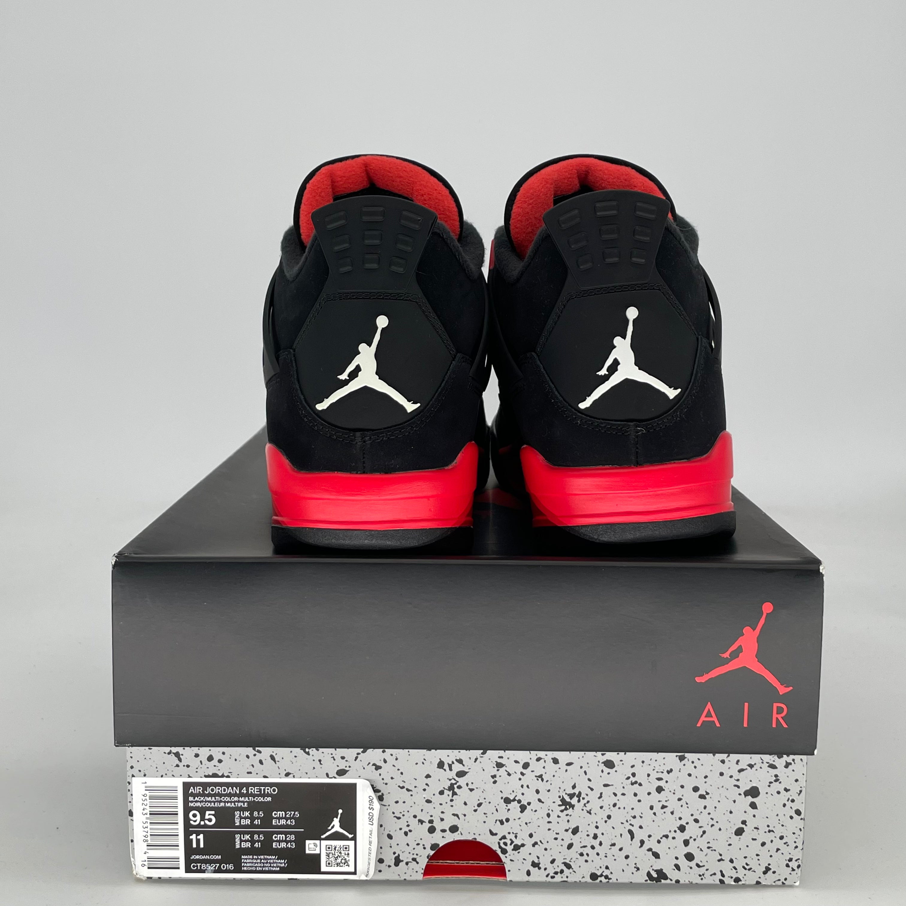 AIR JORDAN 4 RED THUNDER CT8527-016 SIZE 9.5/11W