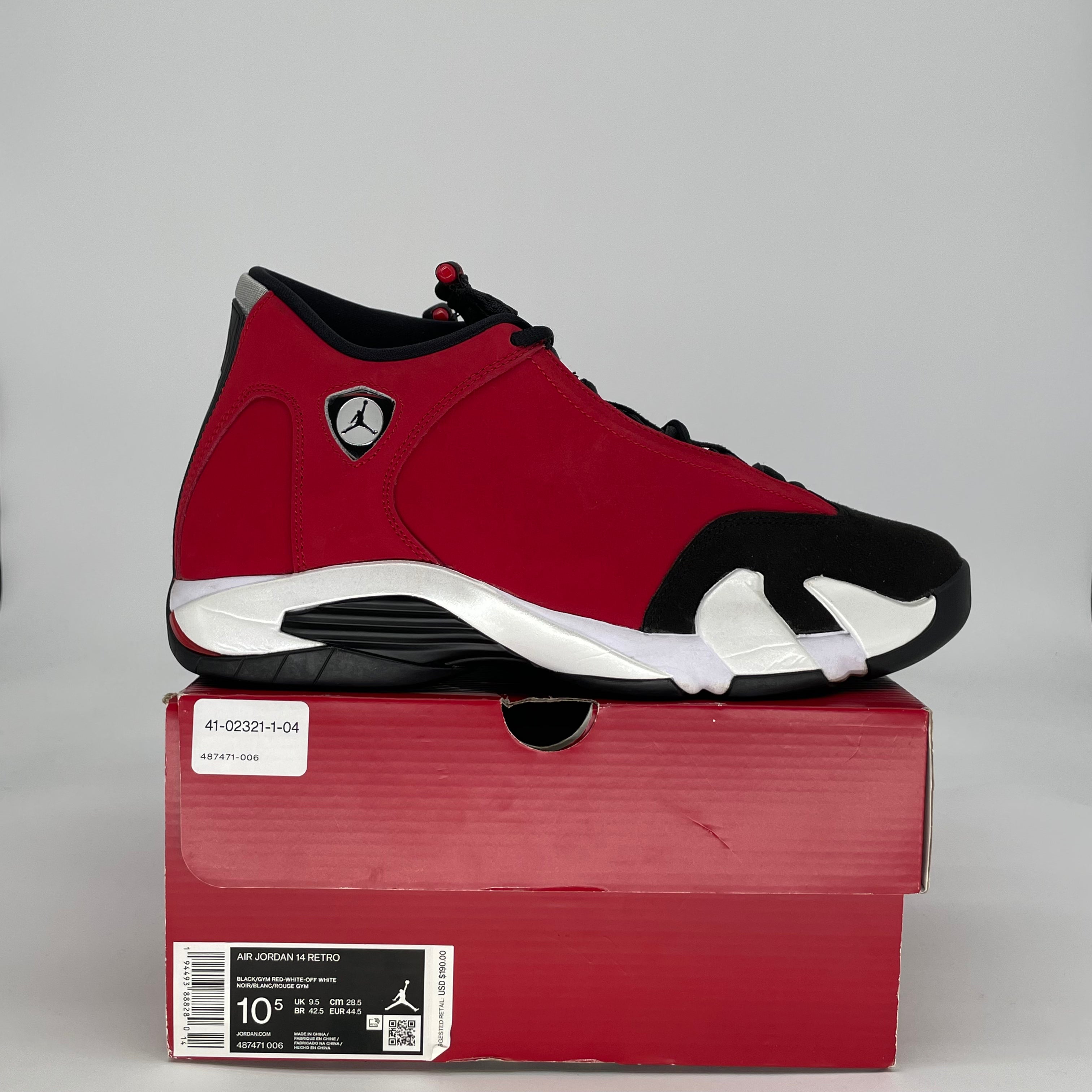 AIR JORDAN 14 GYM RED TORO 487471-006 SIZE 10.5/12W