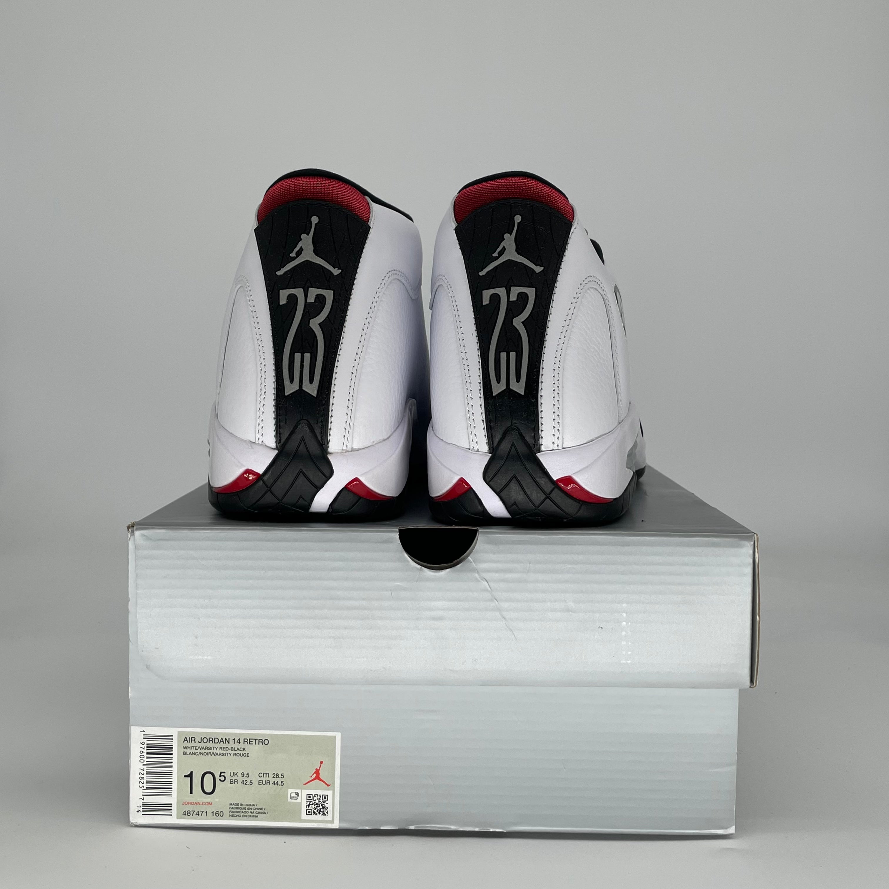 AIR JORDAN 14 BLACK TOE 487471-160 SIZE 10.5/12W