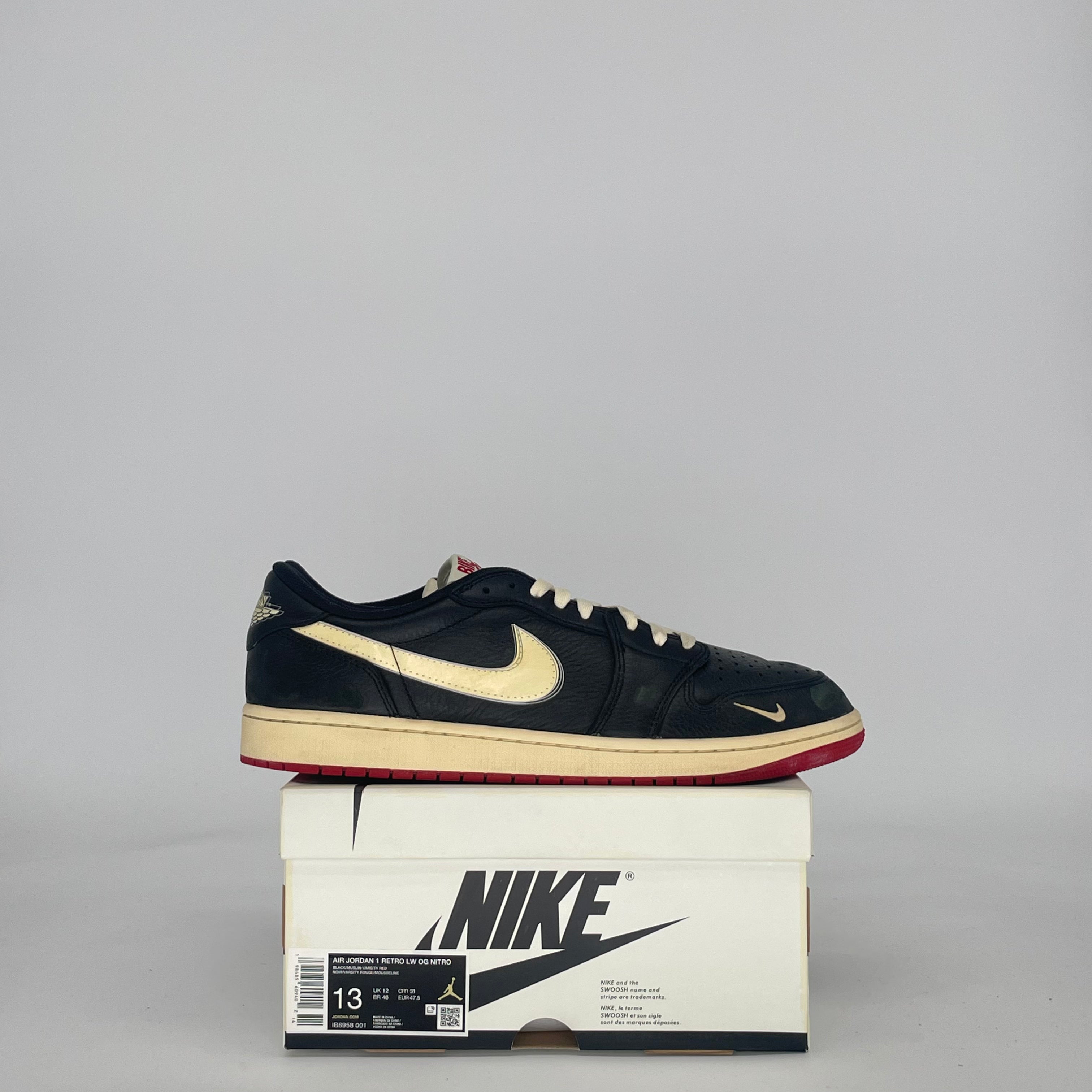 AIR JORDAN 1 LOW NIGEL SYLVESTER BETTER WITH TIME IB8958-001 SIZE 13/14.5W