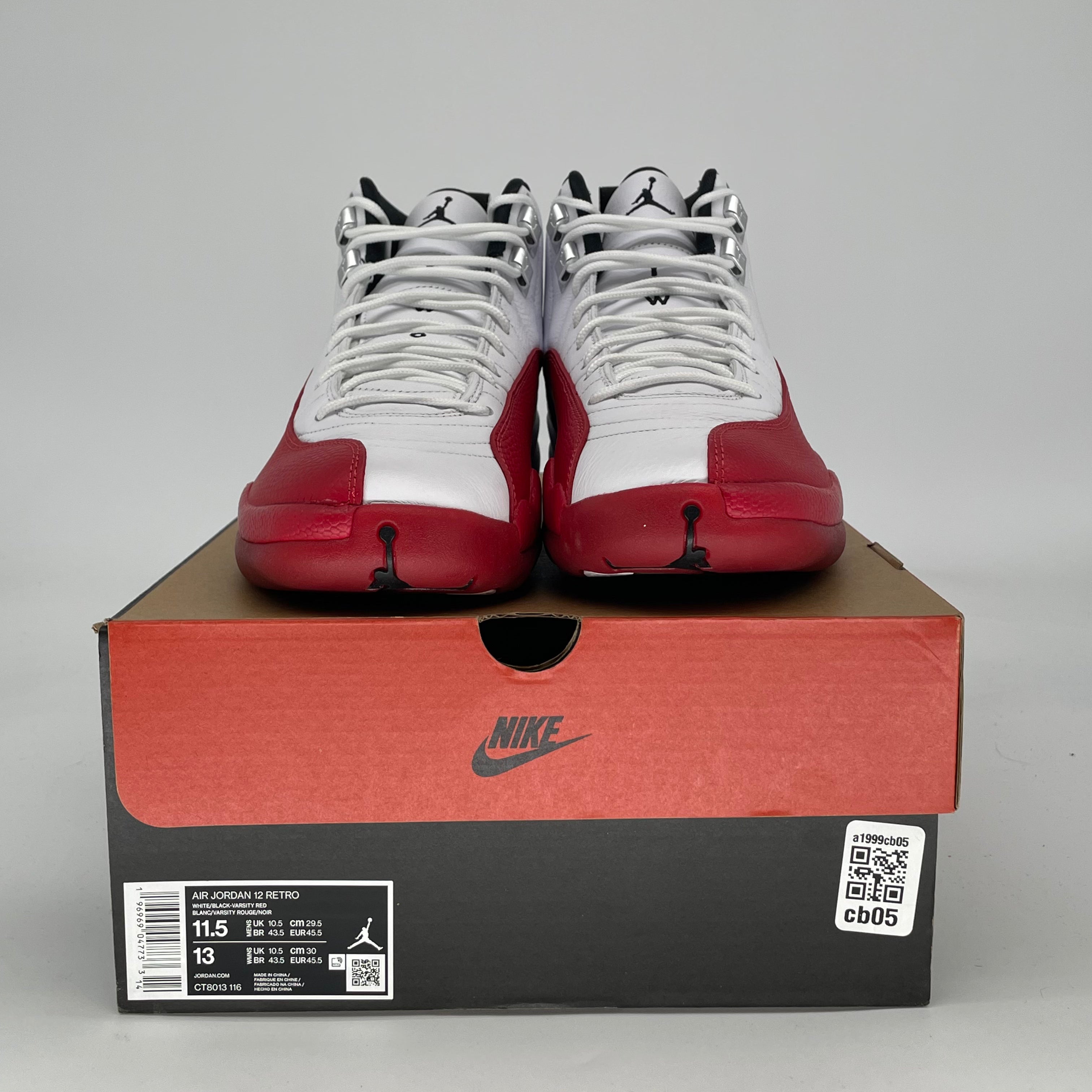 AIR JORDAN 12 CHERRY CT8013-116 SIZE 11.5/13W