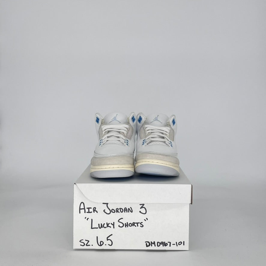 AIR JORDAN 3 LUCKY SHORTS DM0967-101 SIZE 6.5/8W GS