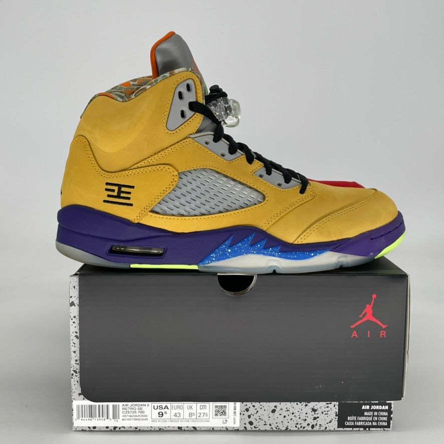 AIR JORDAN 5 WHAT THE CZ5725-700 SIZE 9.5/11W