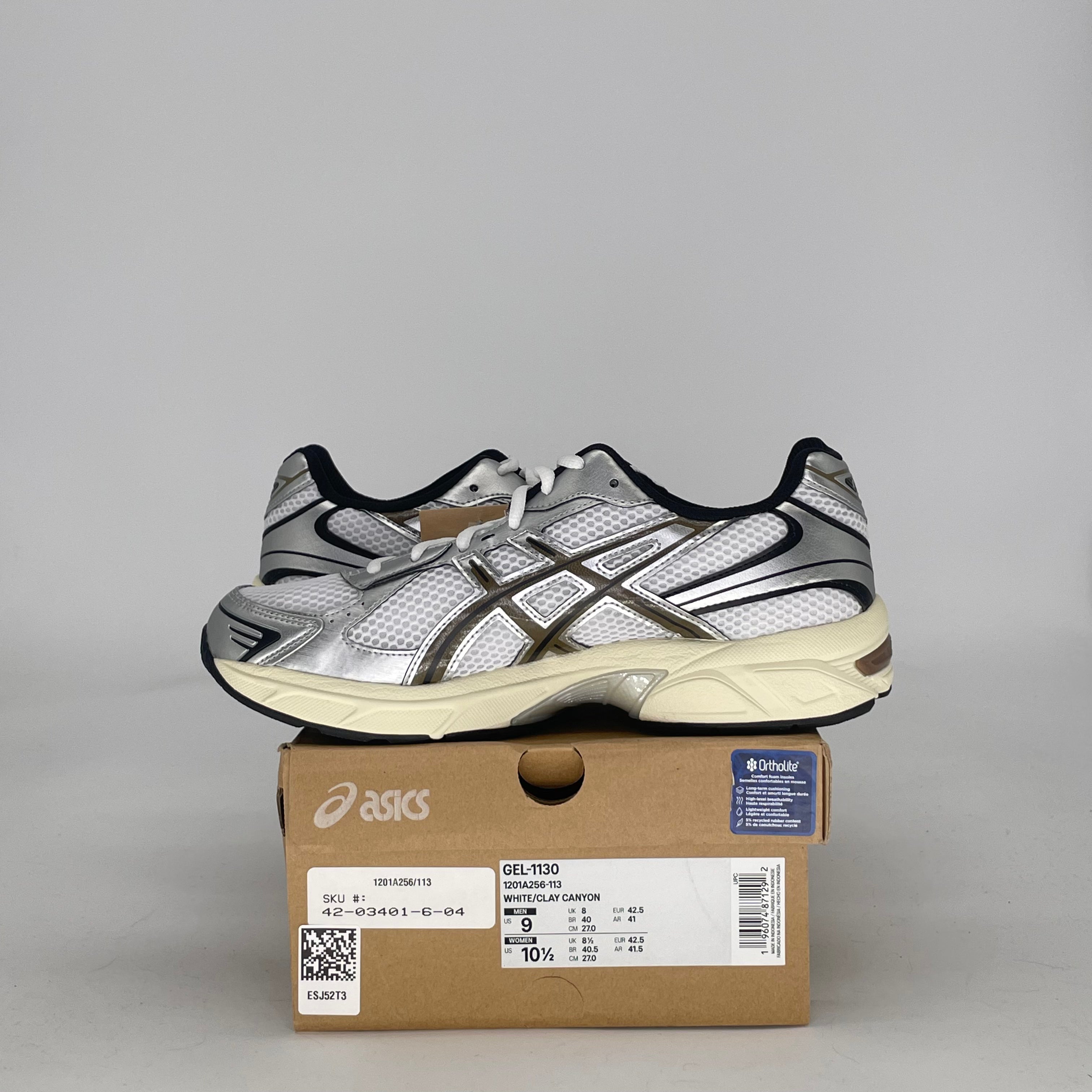 ASICS GEL-1130 WHITE CLAY CANYON 1201A256-113 SIZE 9/10.5W