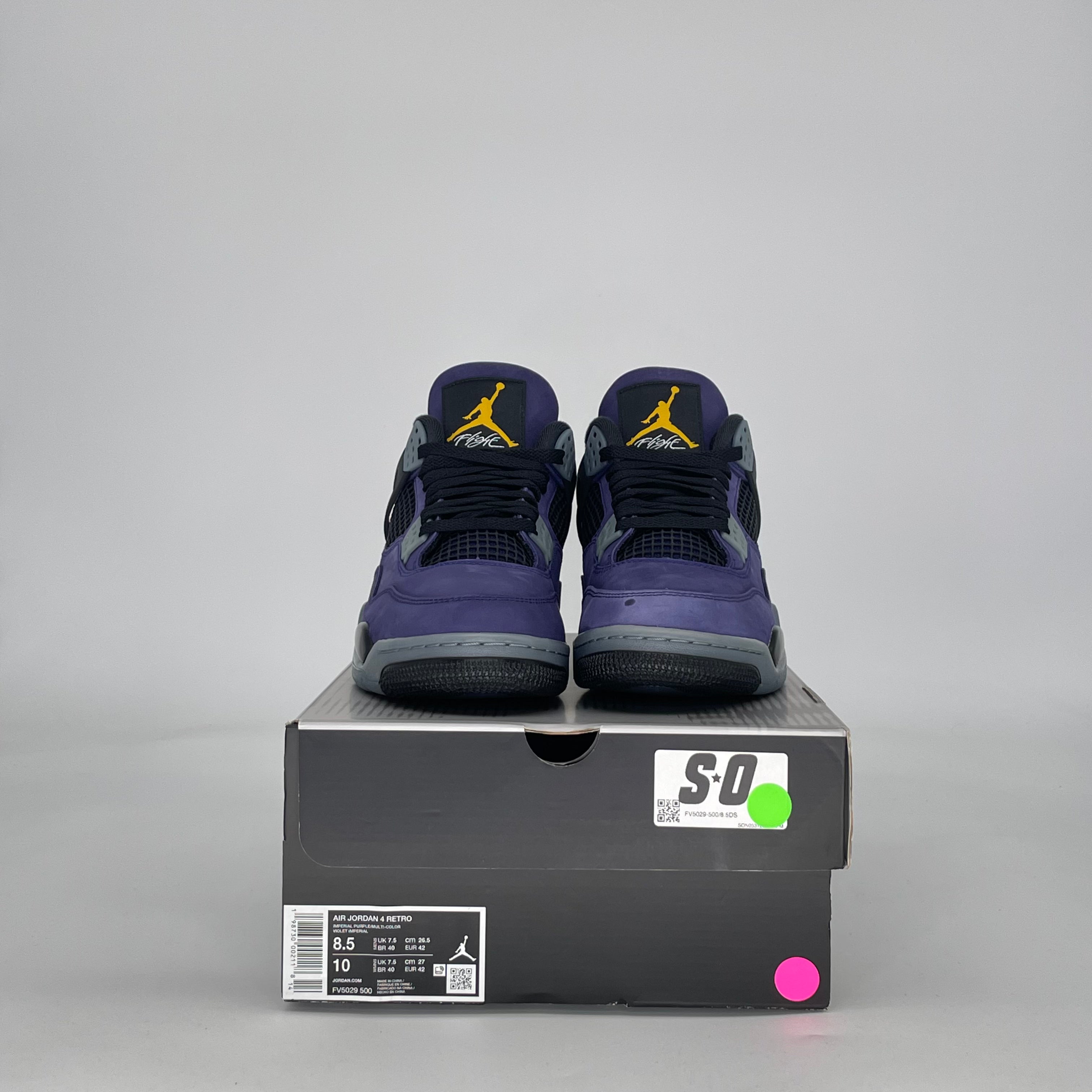 AIR JORDAN 4 LAKERS FV5029-500 SIZE 8.5/10W