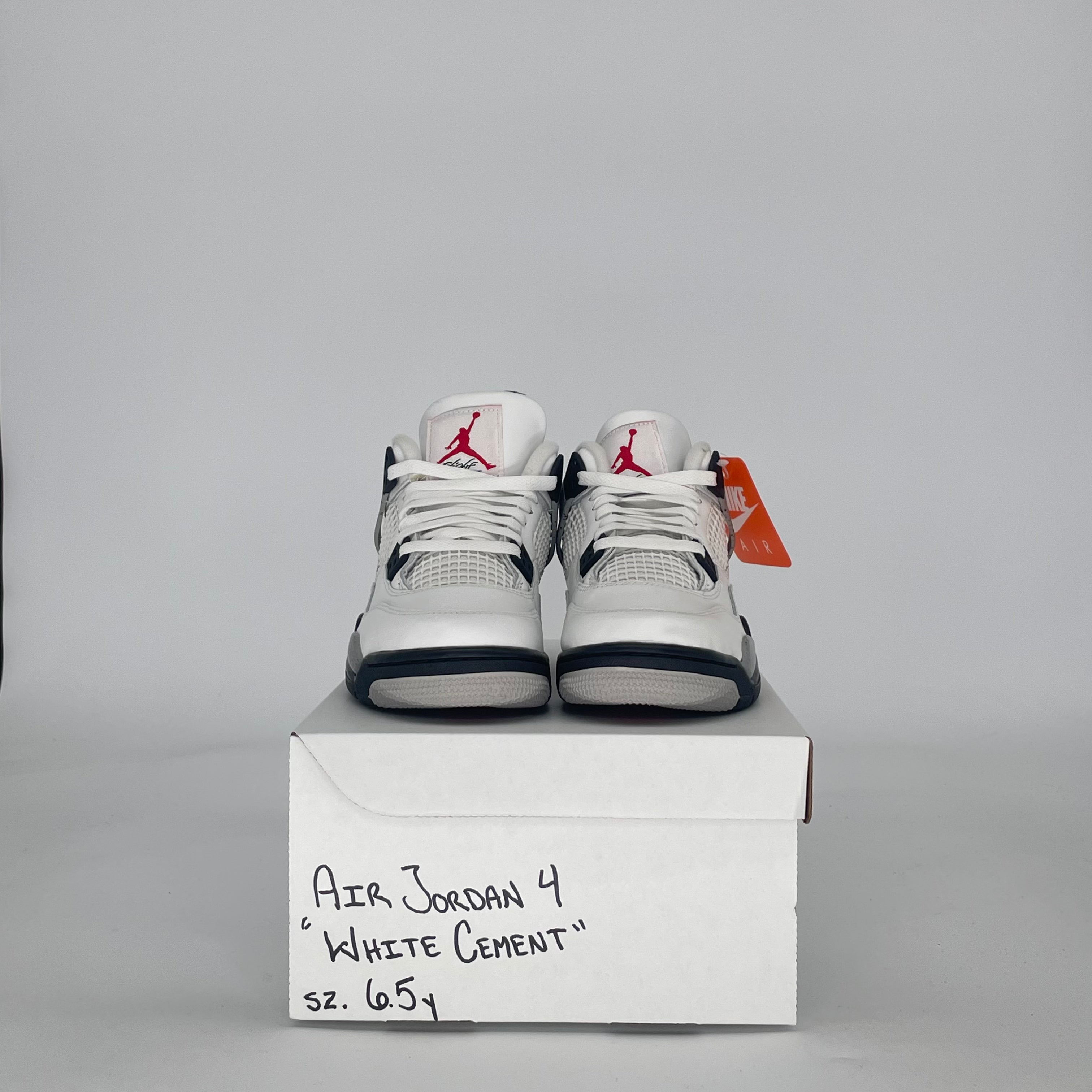 AIR JORDAN 4 WHITE CEMENT IB4171-100 SIZE 6.5/8W GS