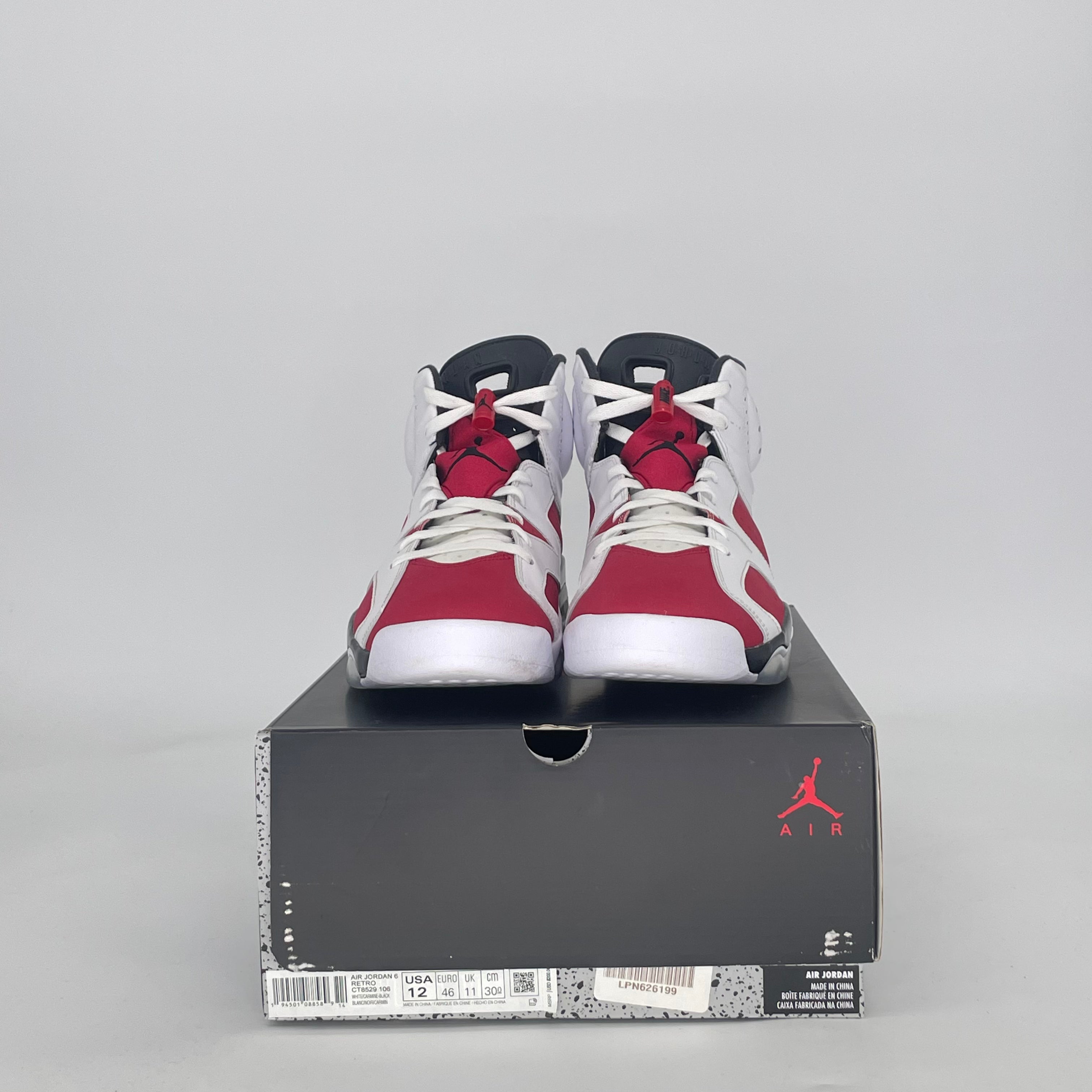 AIR JORDAN 6 CARMINE (2021) CT8529-106 SIZE 12/13.5W
