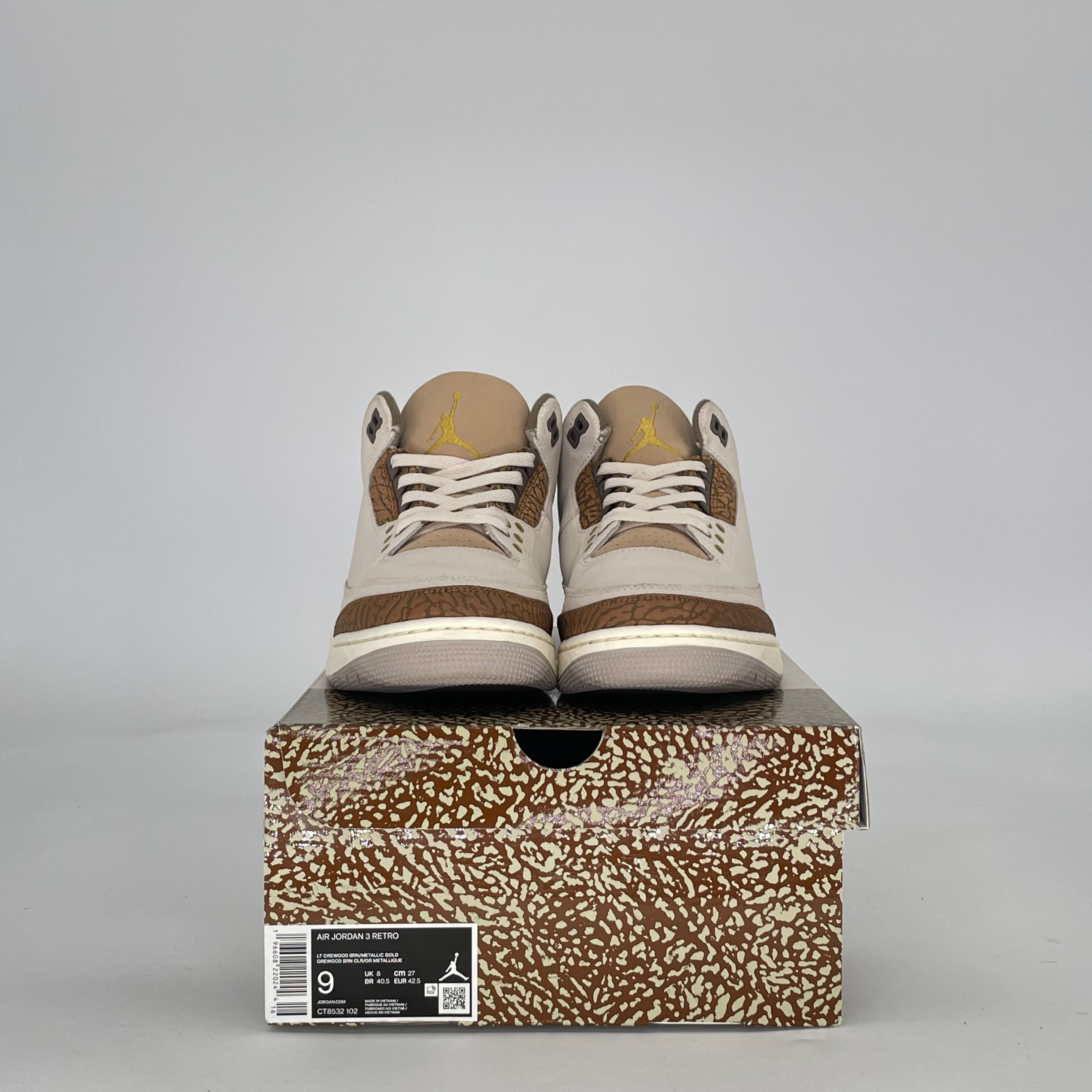 AIR JORDAN 3 PALOMINO CT8532-102 SIZE 9/10.5W