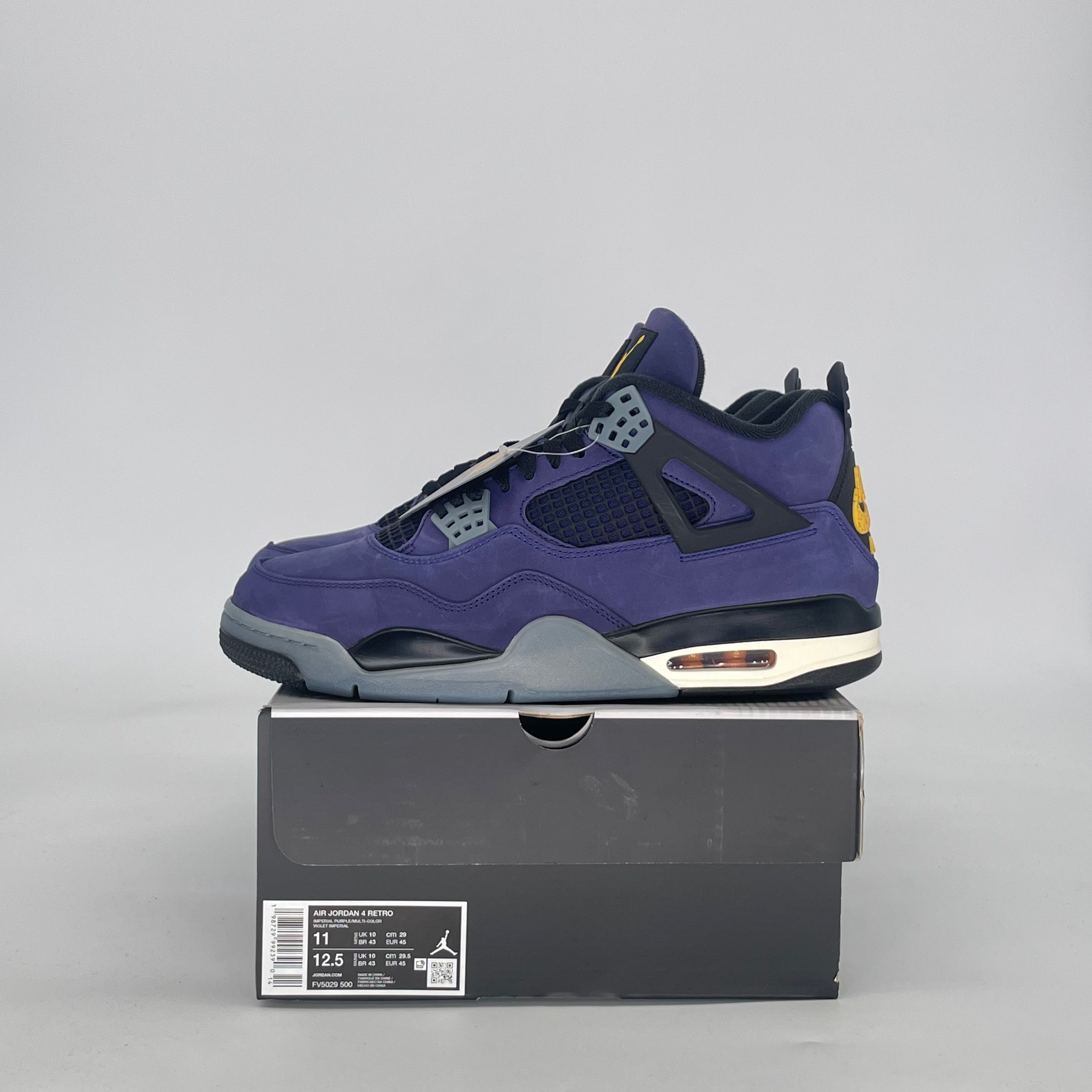 AIR JORDAN 4 LAKERS FV5029-500 SIZE 11/12.5W