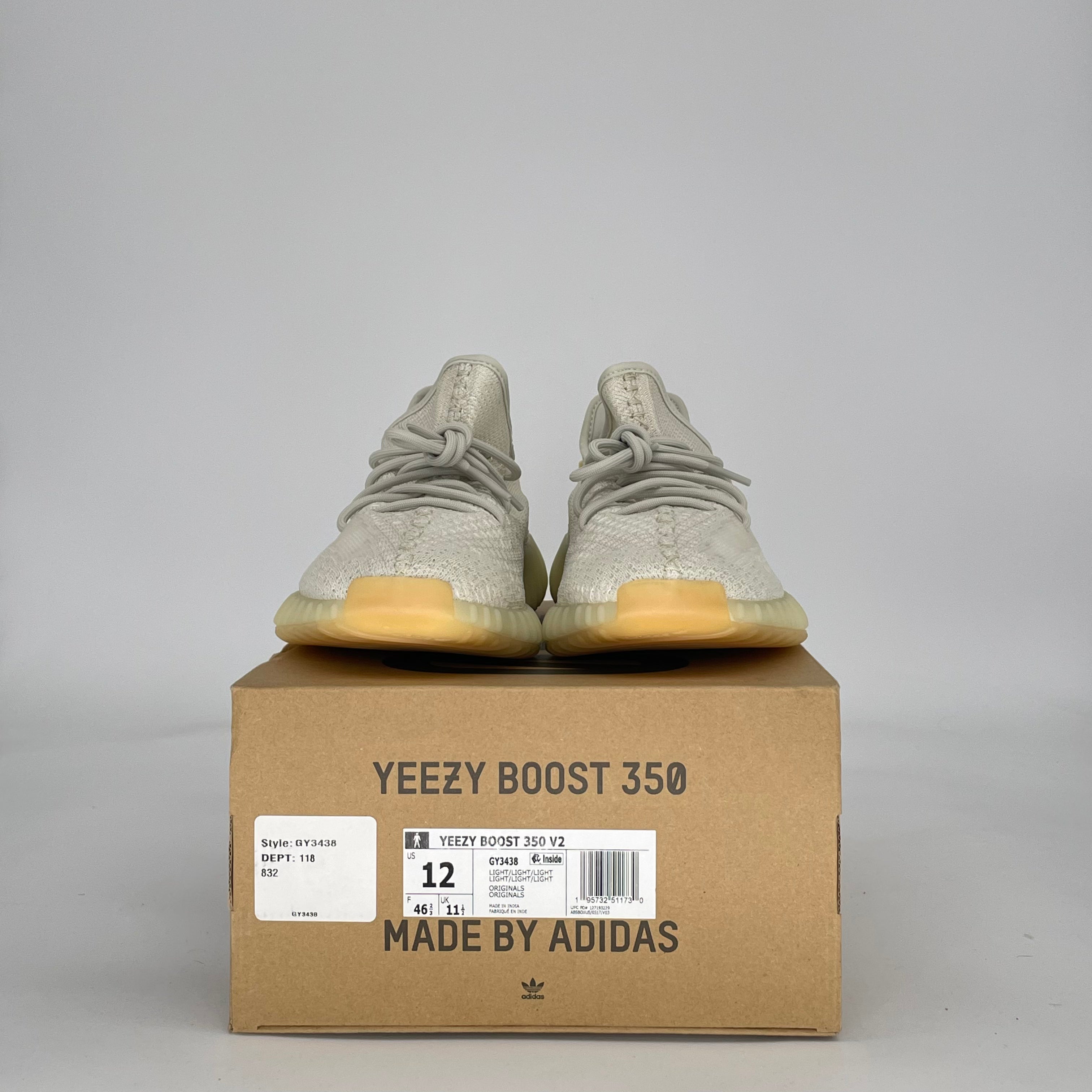ADIDAS YEEZY BOOST 350 V2 LIGHT GY3438 SIZE 12/13.5W