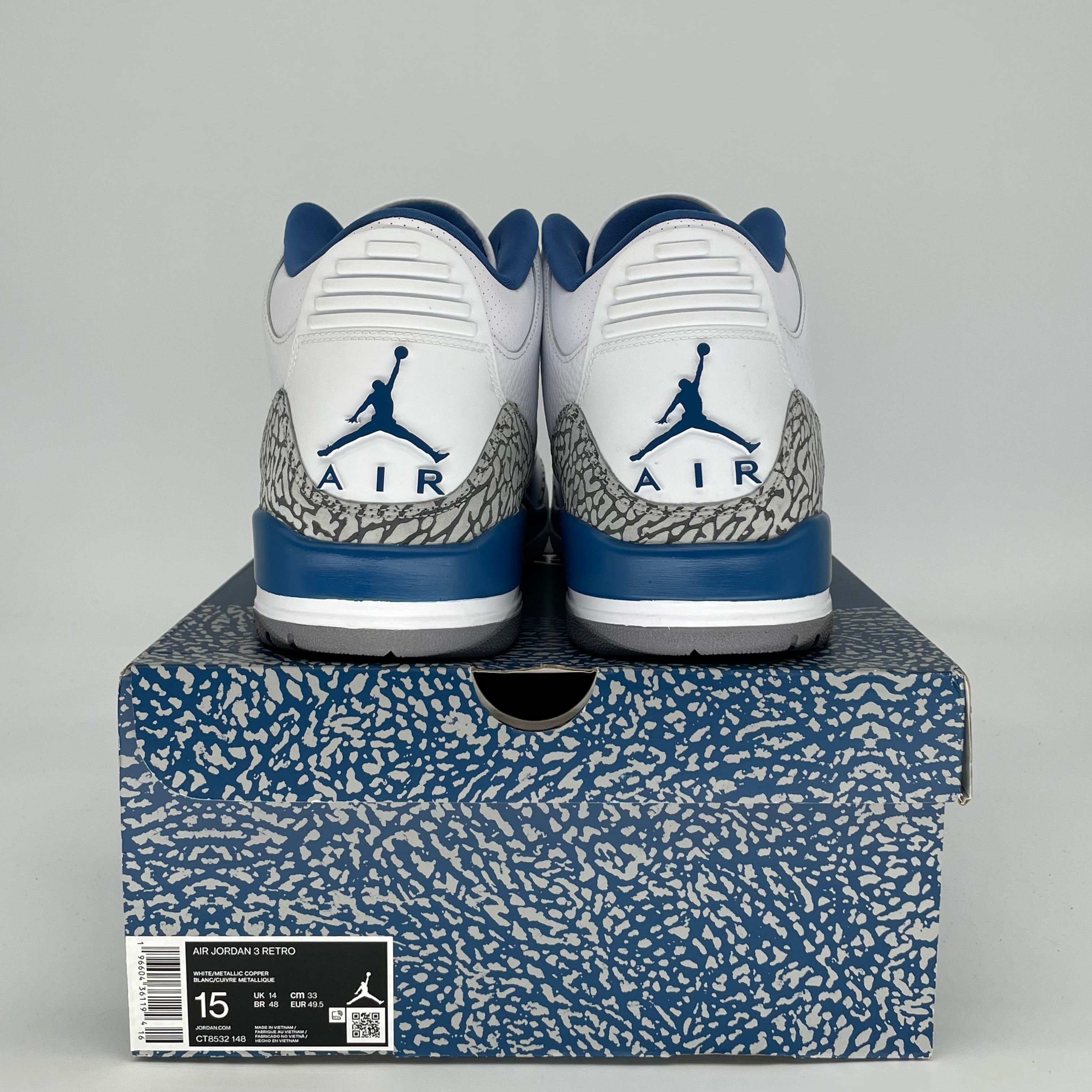 AIR JORDAN 3 WIZARDS CT8532-148 SIZE 15/16.5WW