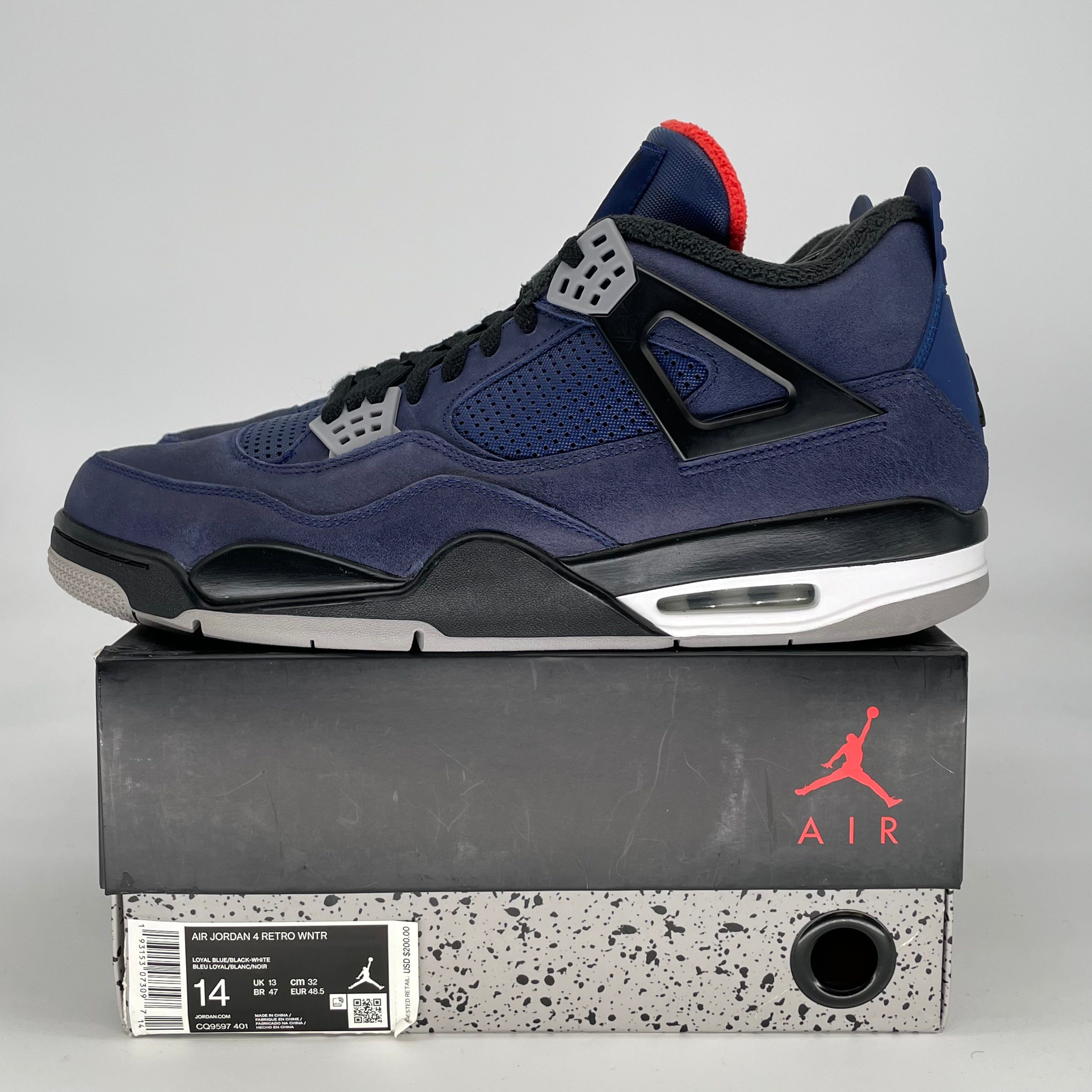 AIR JORDAN 4 WINTERIZED LOYAL BLUE CQ9597-401 SIZE 14/15.5W