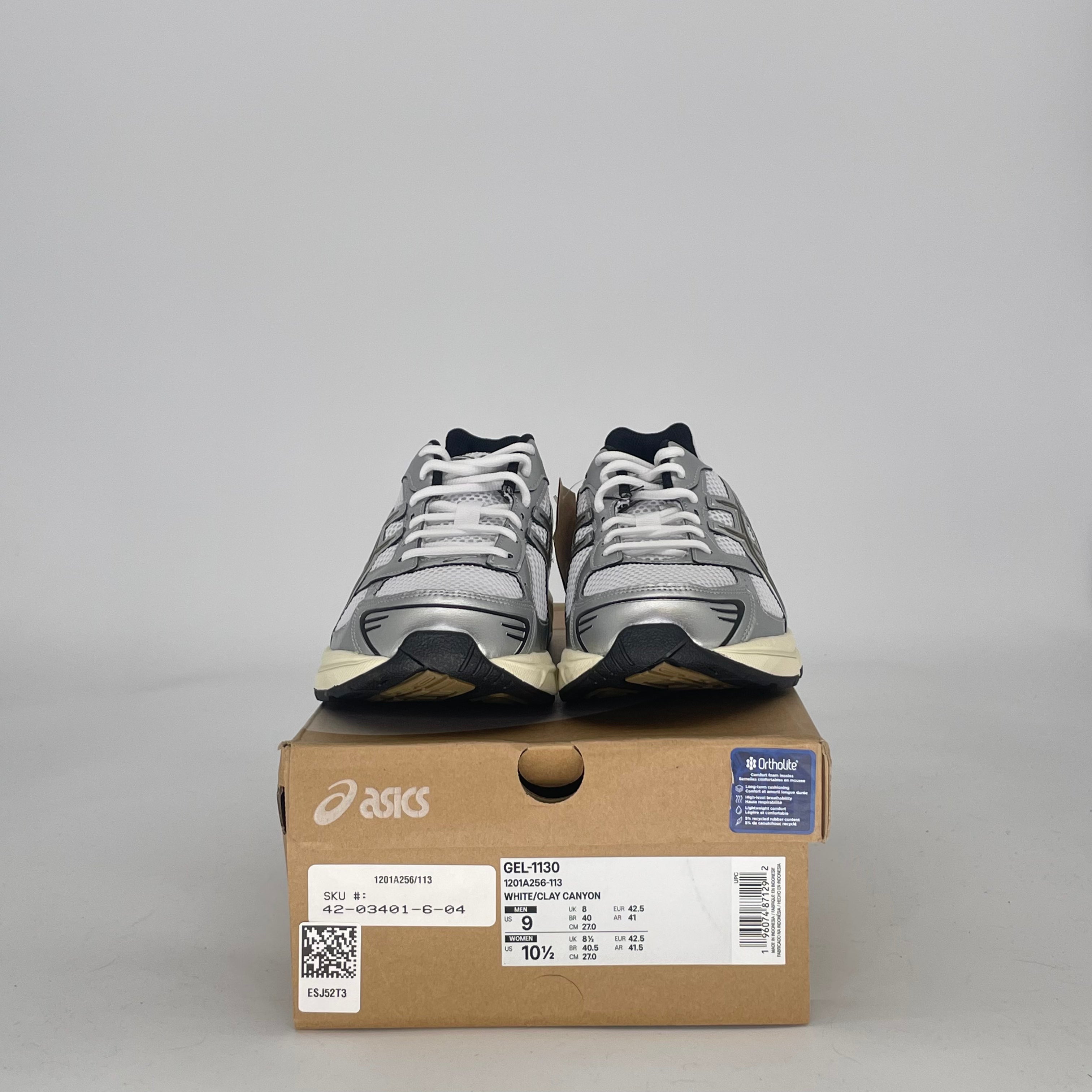 ASICS GEL-1130 WHITE CLAY CANYON 1201A256-113 SIZE 9/10.5W