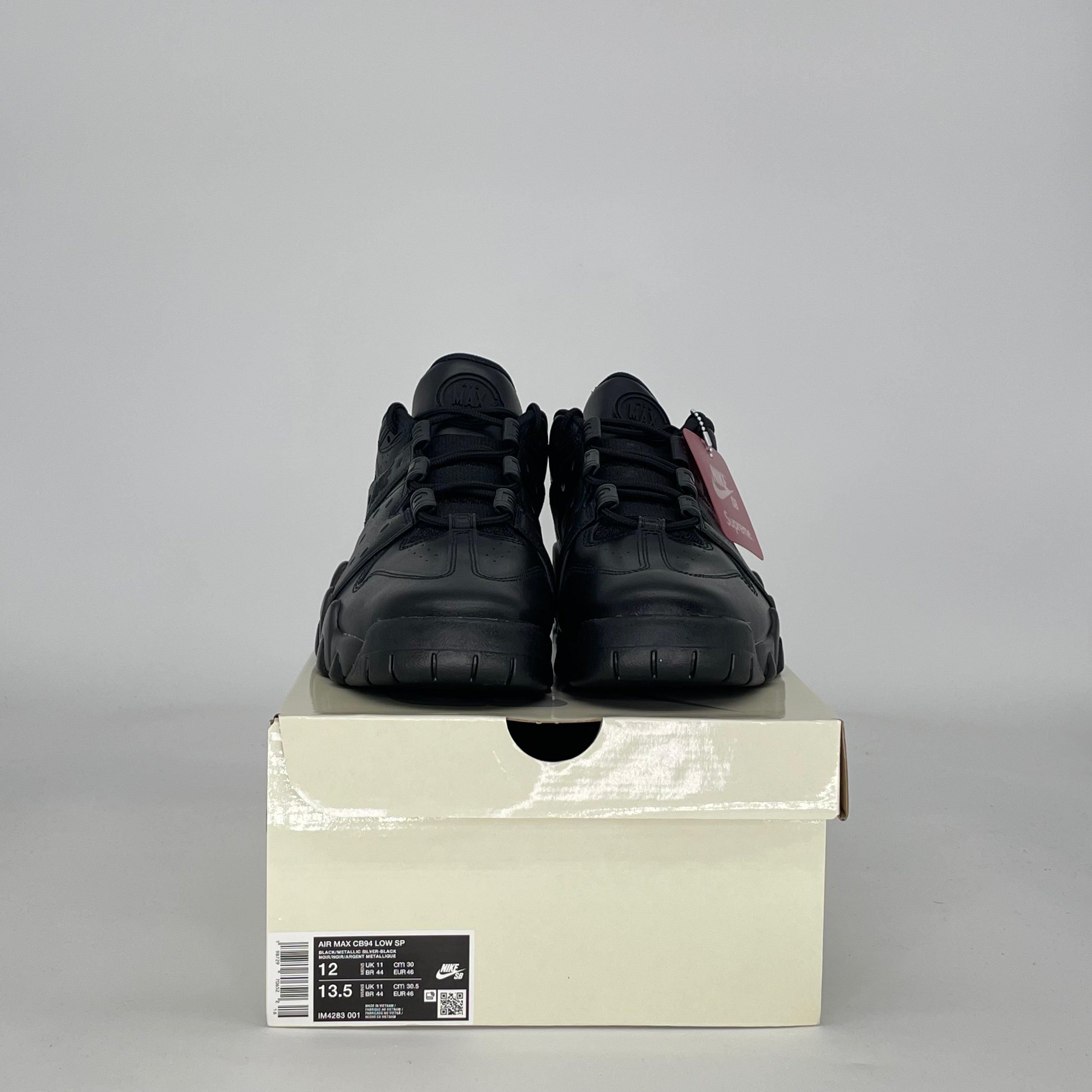 NIKE SB AIR MAX 2 CB '94 LOW SUPREME BLACK IM4283-001 SIZE 12/13.5W