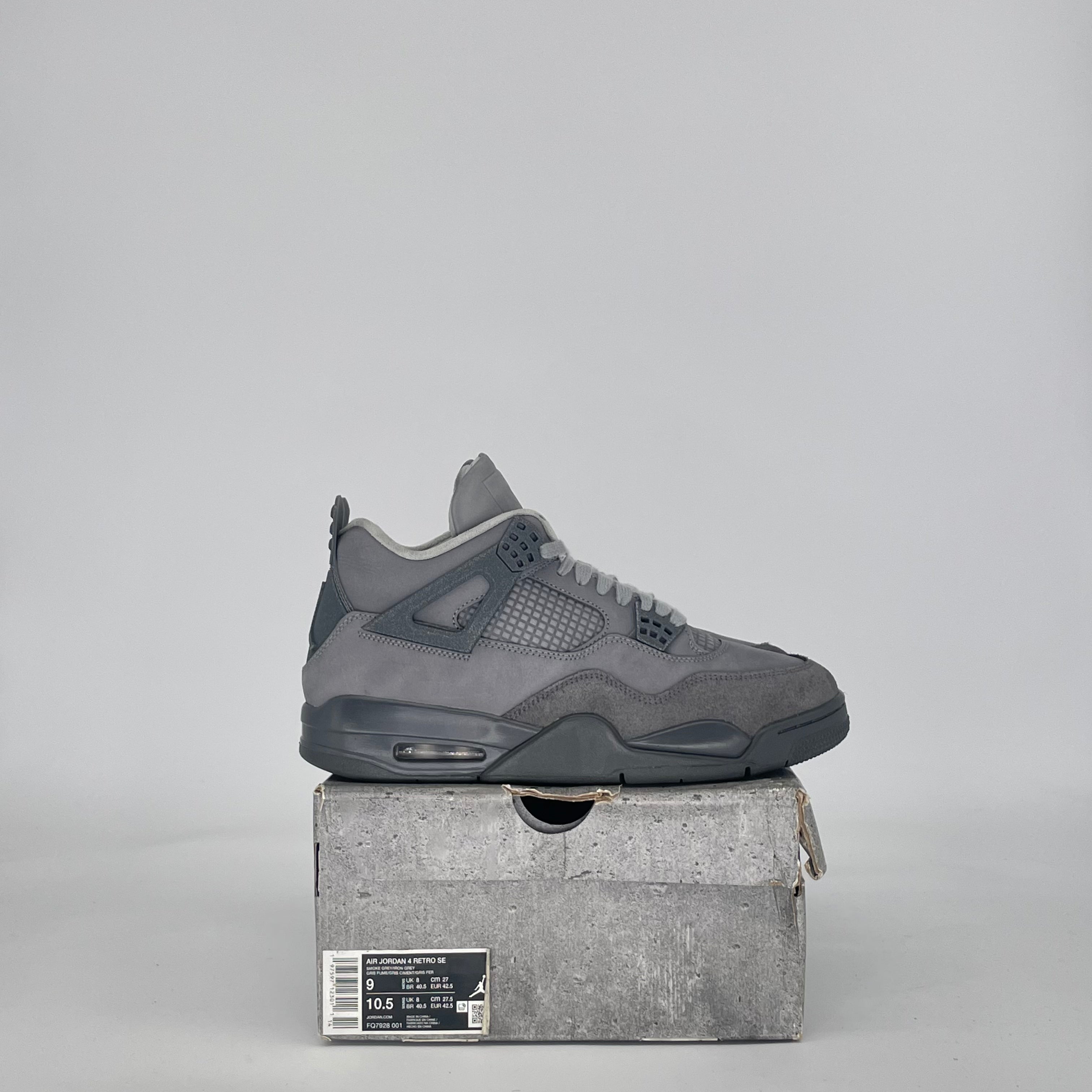 AIR JORDAN 4 PARIS OLYMPICS WET CEMENT FQ7928-001 SIZE 9/10.5W