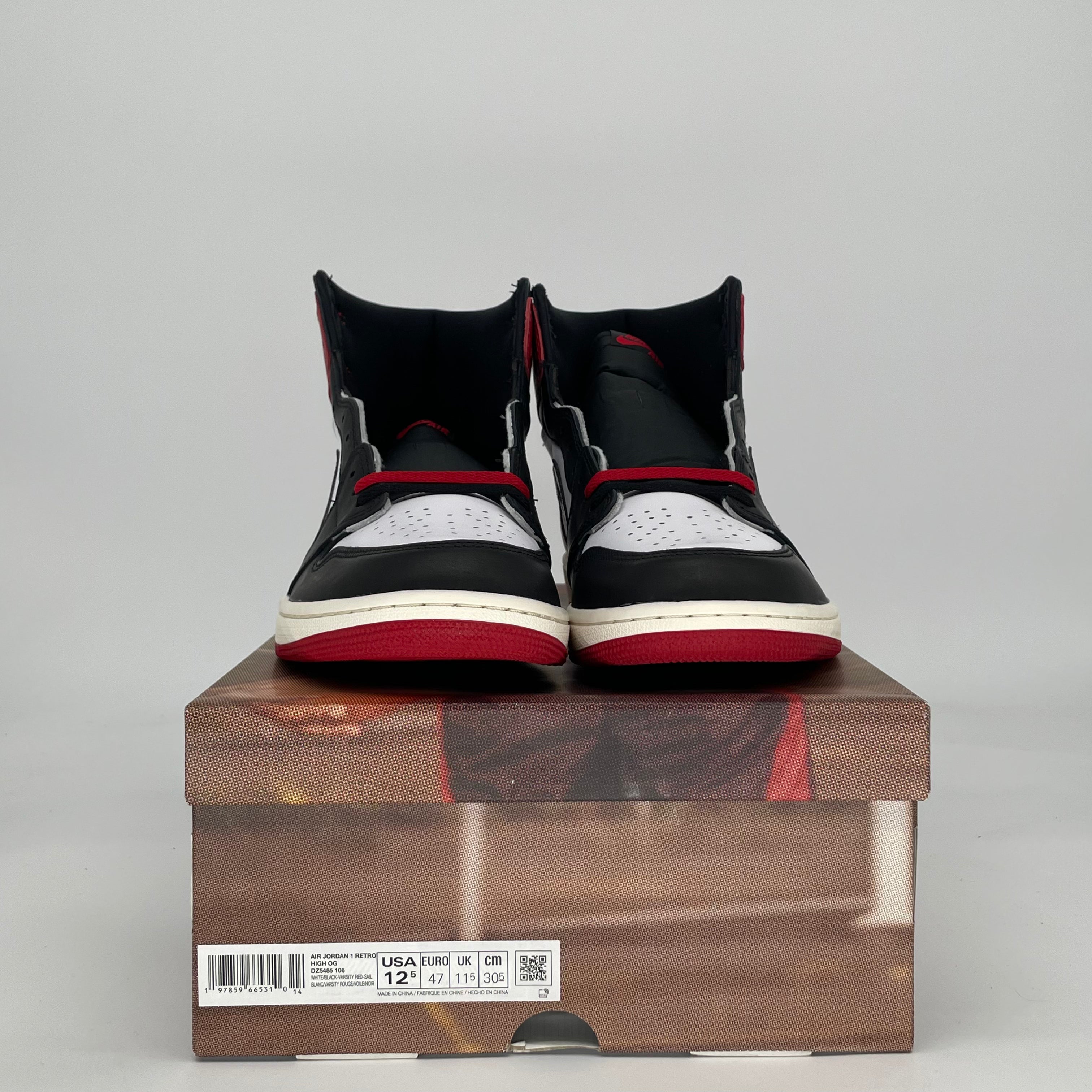 AIR JORDAN 1 BLACK TOE REIMAGINED DZ5485-106 SIZE 12.5/14W