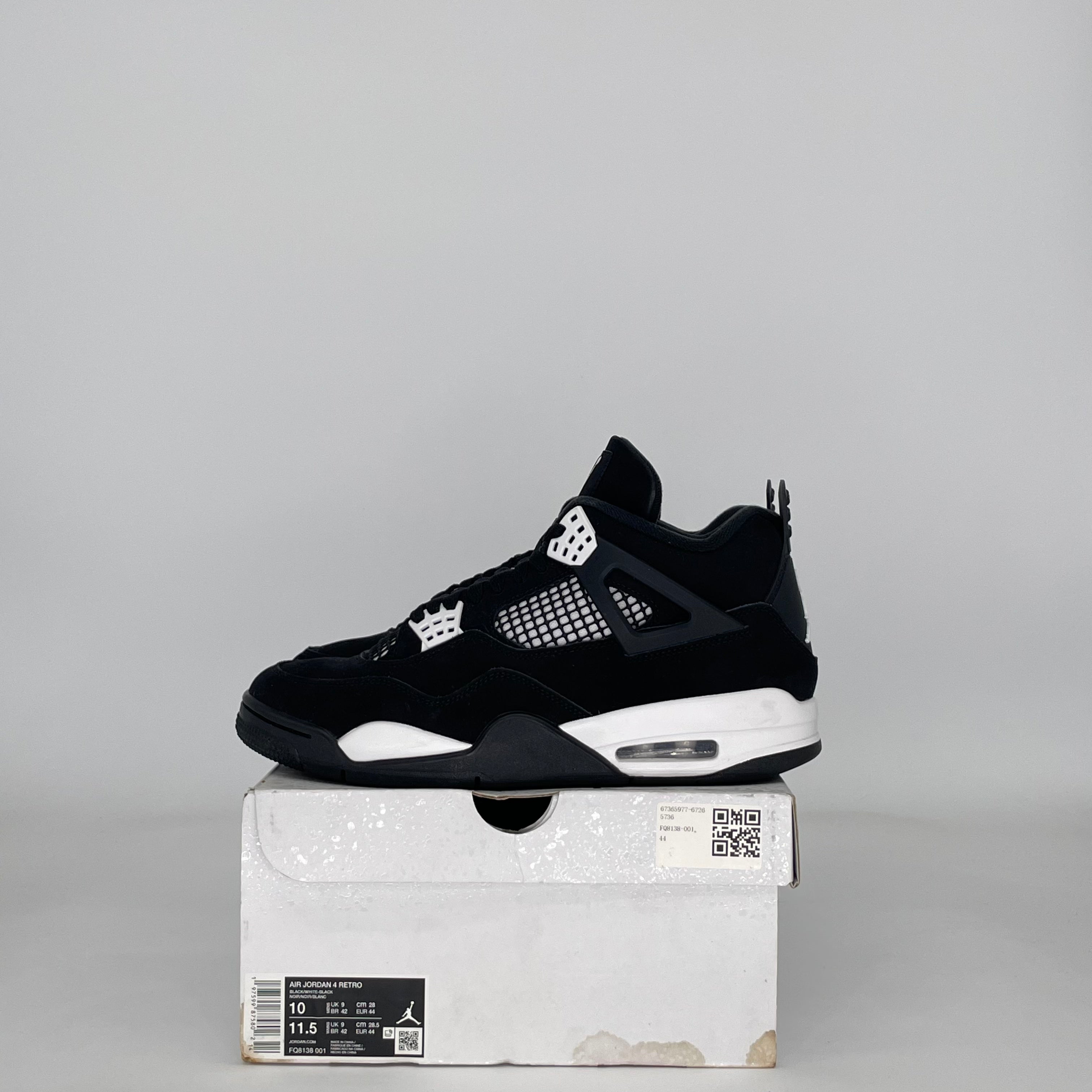 AIR JORDAN 4 WHITE THUNDER FQ8138-001 SIZE 10/11.5W