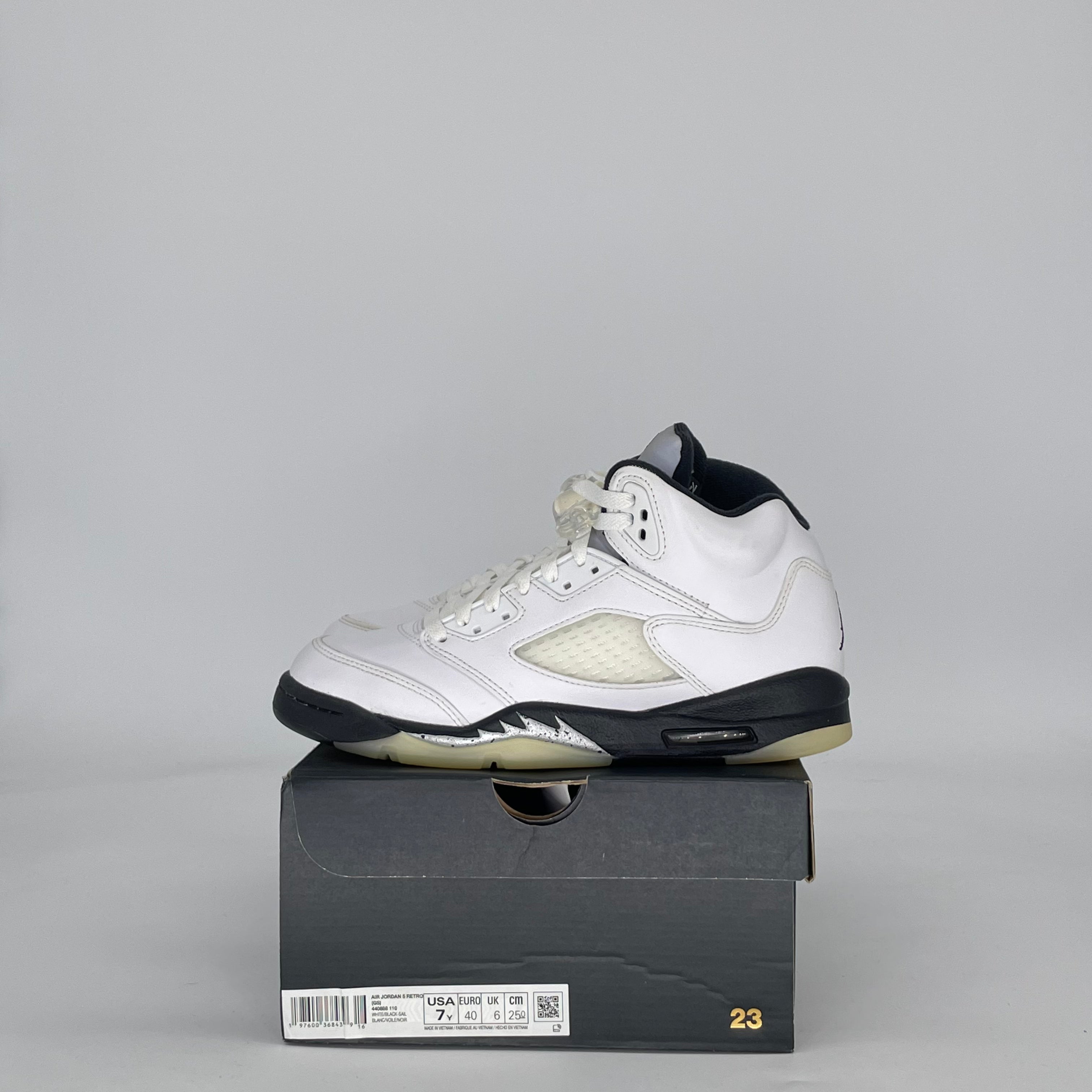 AIR JORDAN 5 REVERSE METALLIC 440888-110 SIZE 7/8.5W GS