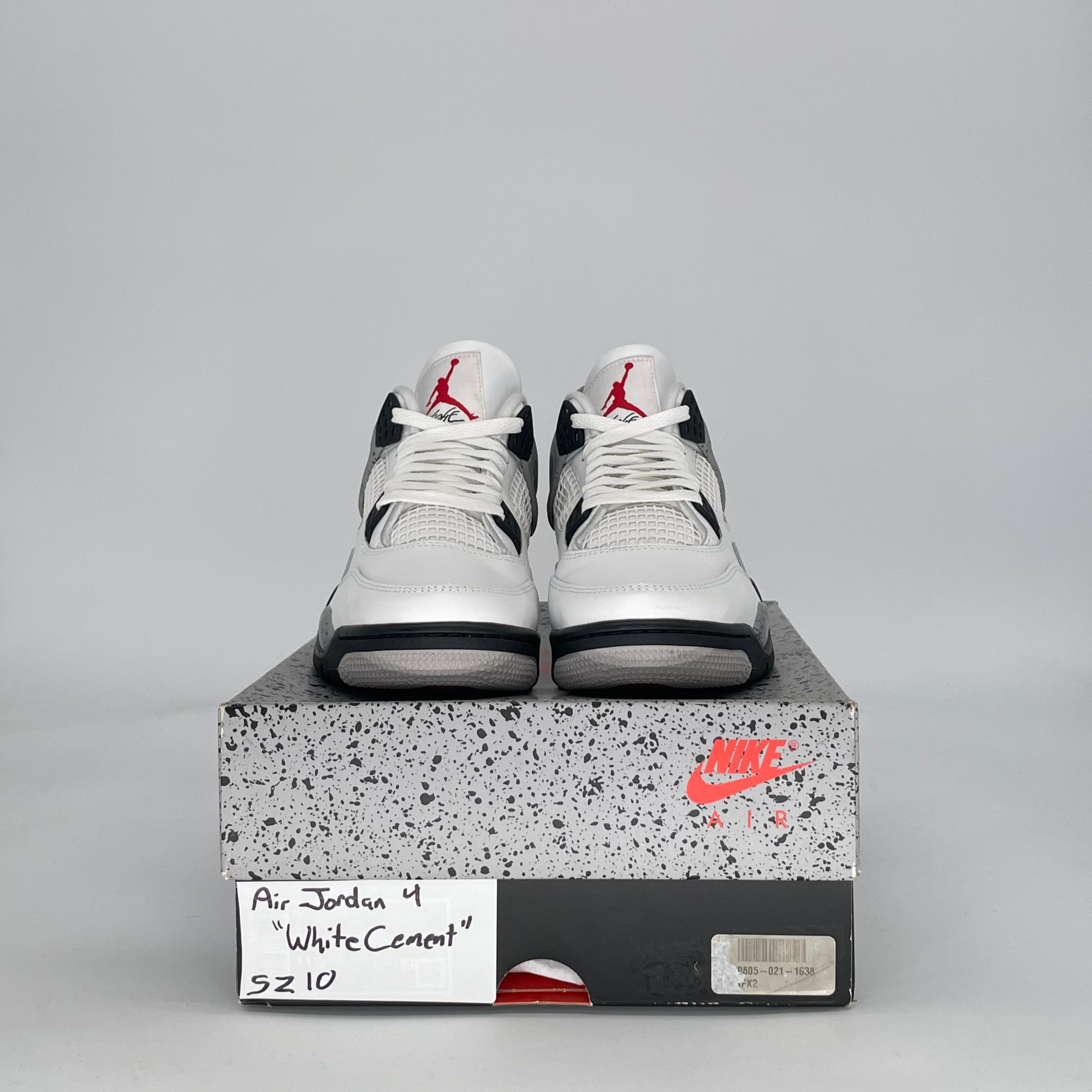 AIR JORDAN 4 WHITE CEMENT FV5029-100 SIZE 10/11.5W
