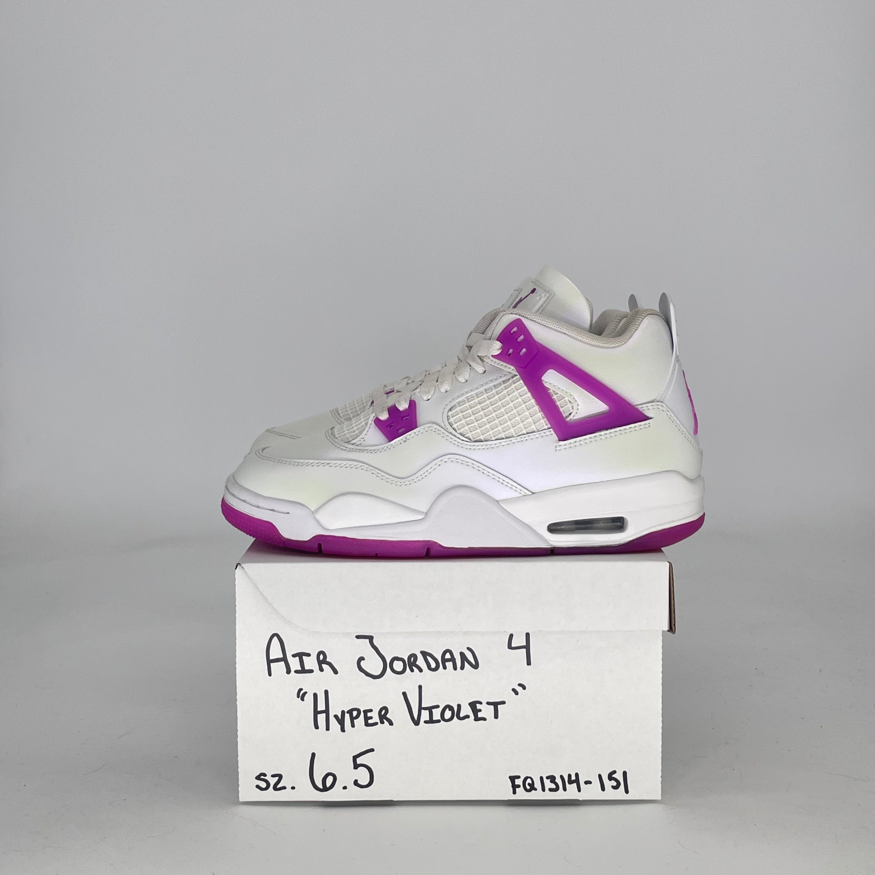 AIR JORDAN 4 HYPER VIOLET FQ1314-151 SIZE 6.5/8W GS