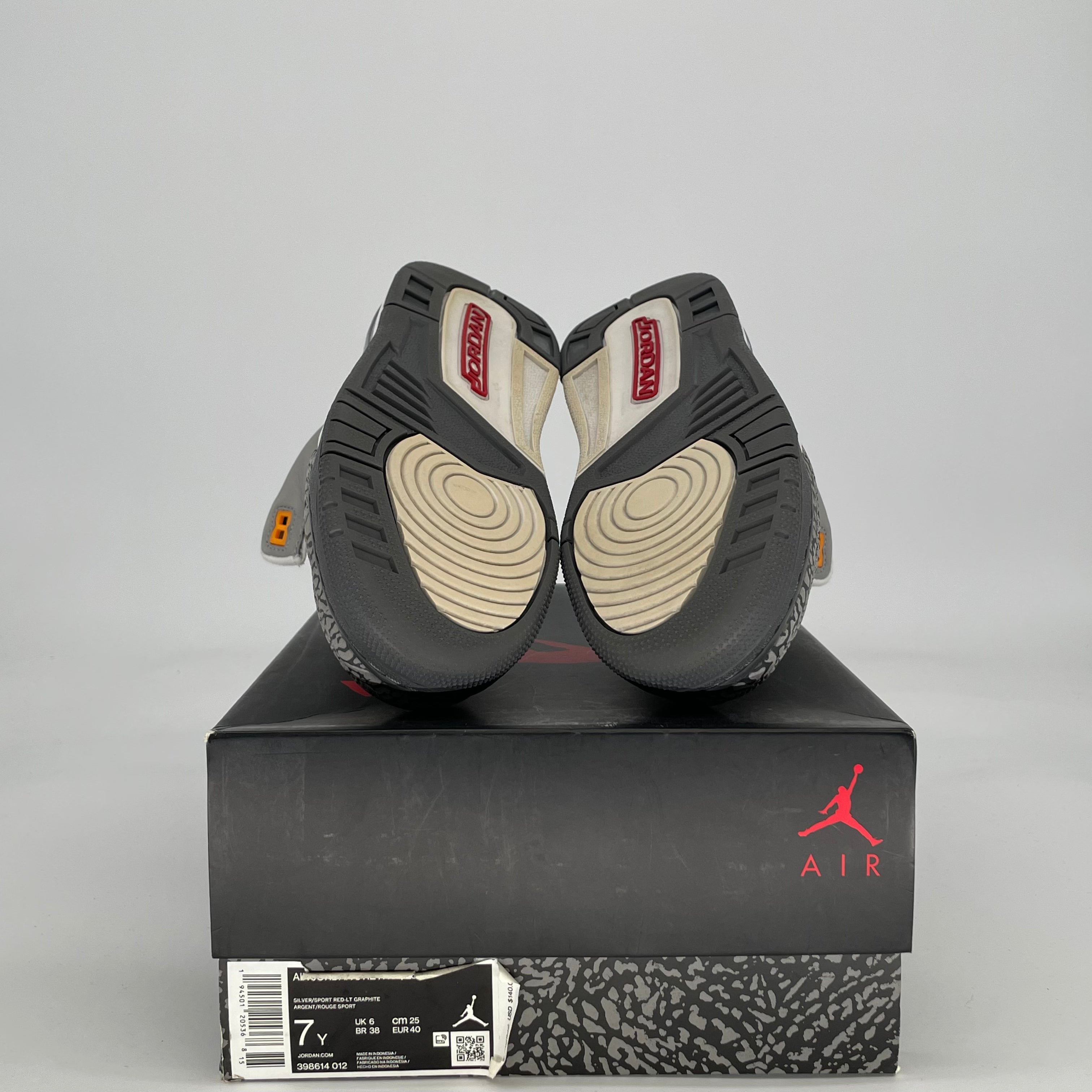 AIR JORDAN 3 COOL GREY 398614-012 SIZE 7/8.5W