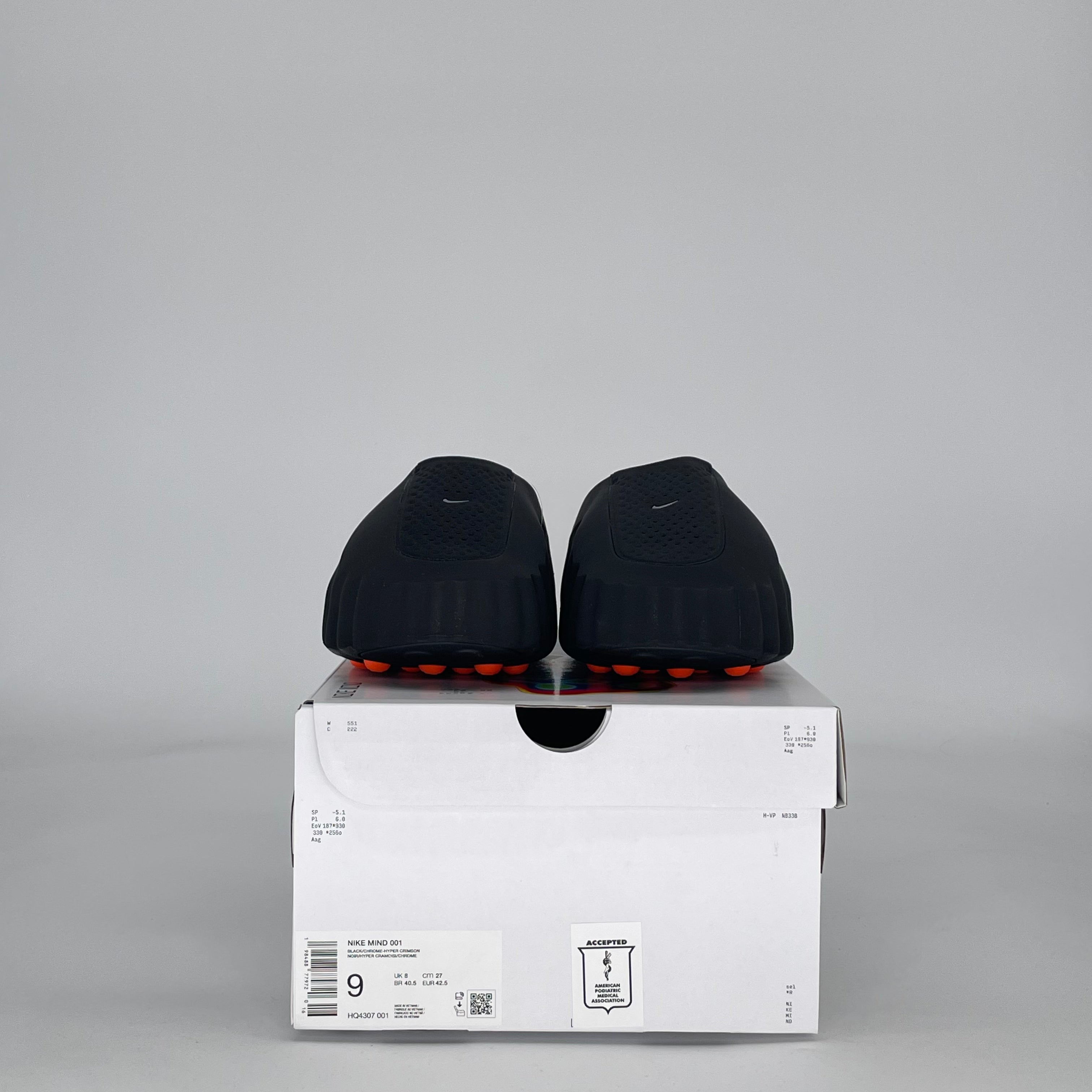 NIKE MIND 001 SLIDE BLACK CHROME HQ4307-001 SIZE 9/10.5W