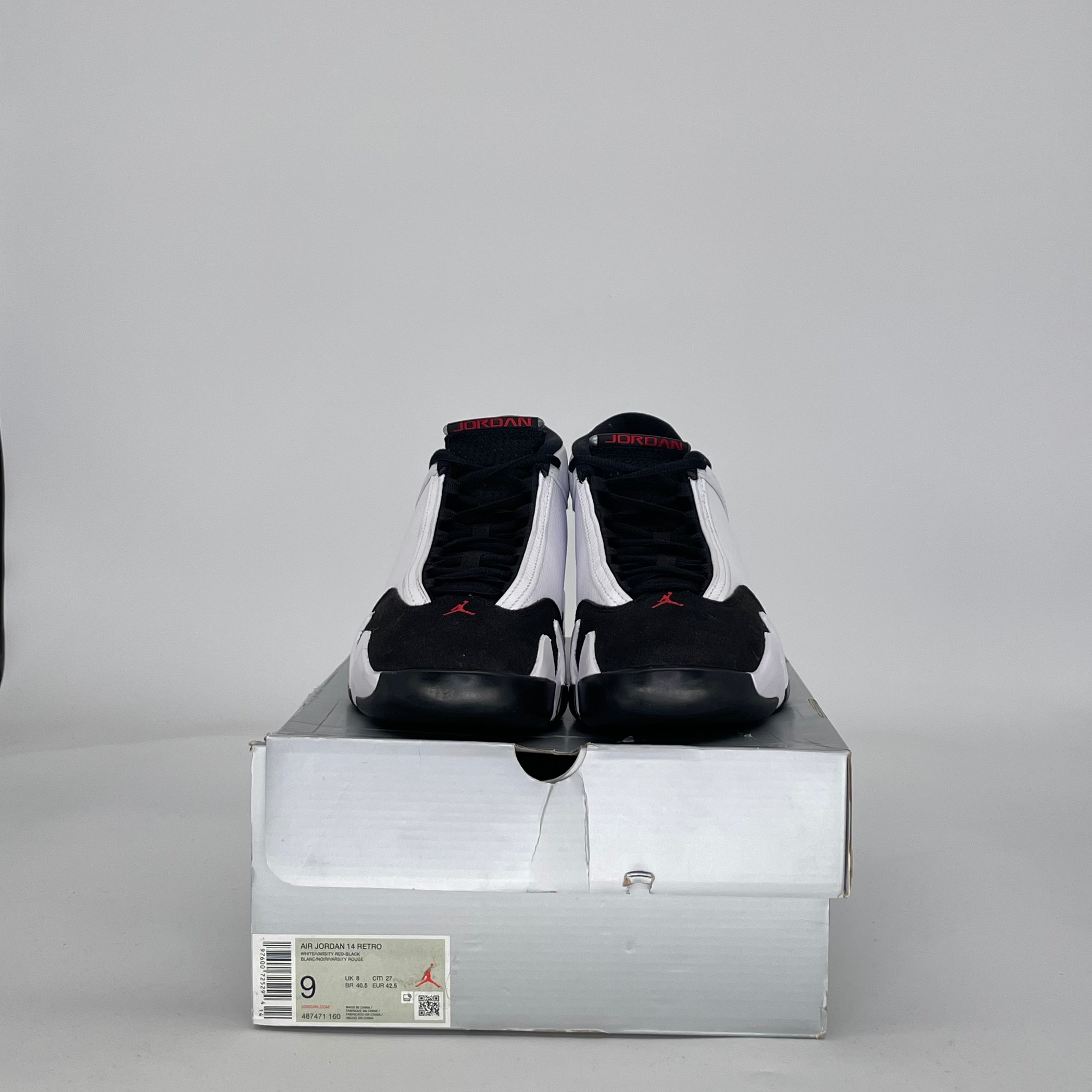 AIR JORDAN 14 BLACK TOE (2024) 487471-160 SIZE 9/10.5W