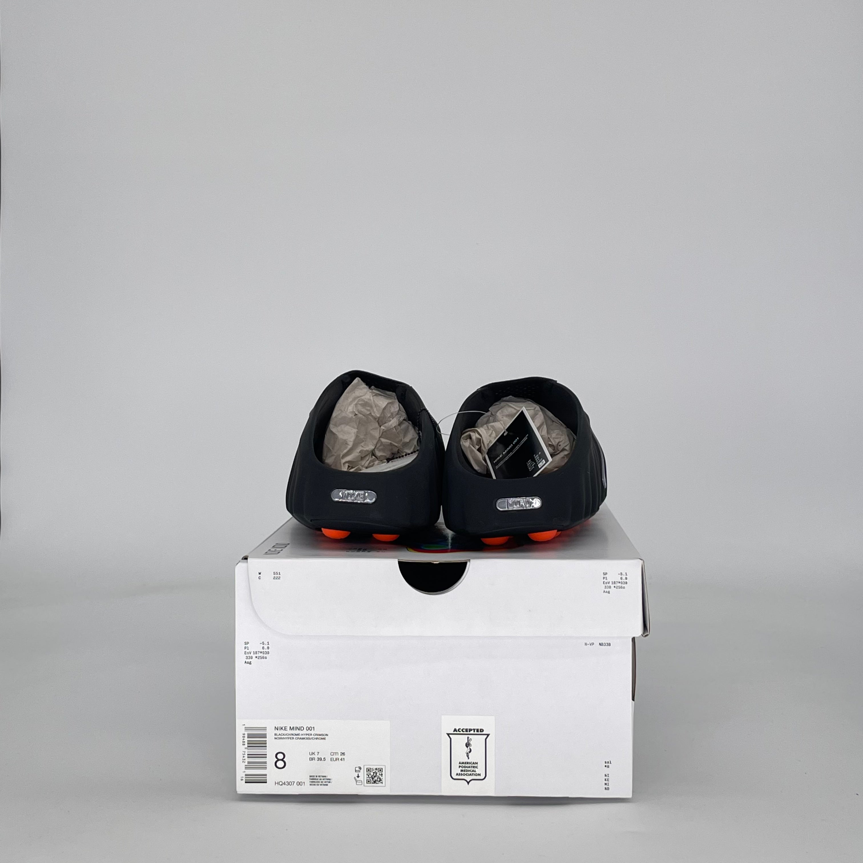 NIKE MIND 001 SLIDE BLACK CHROME HQ4307-001 SIZE 8/9.5W