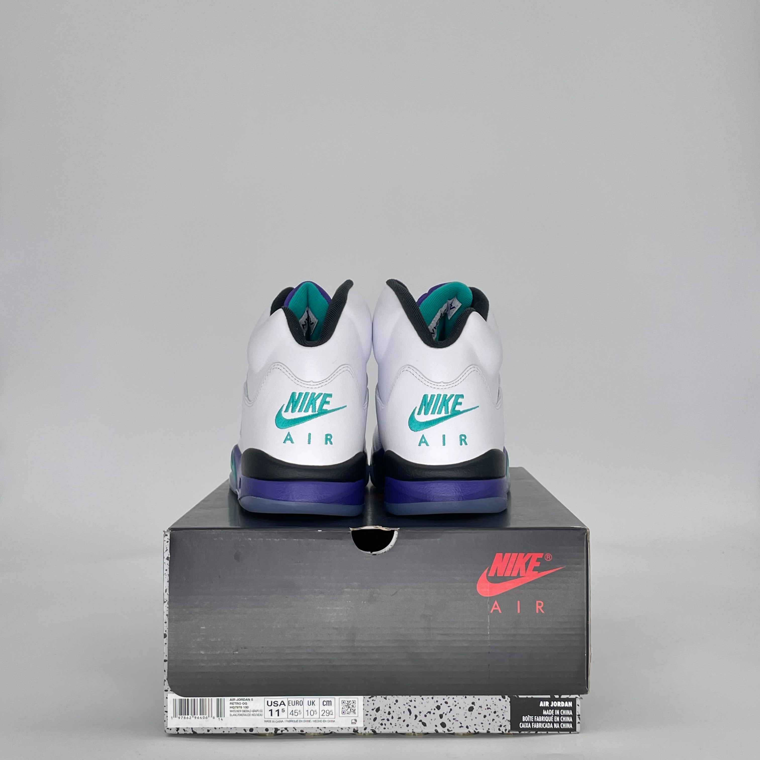 AIR JORDAN 5 GRAPE HQ7978-100 SIZE 11.5/13W
