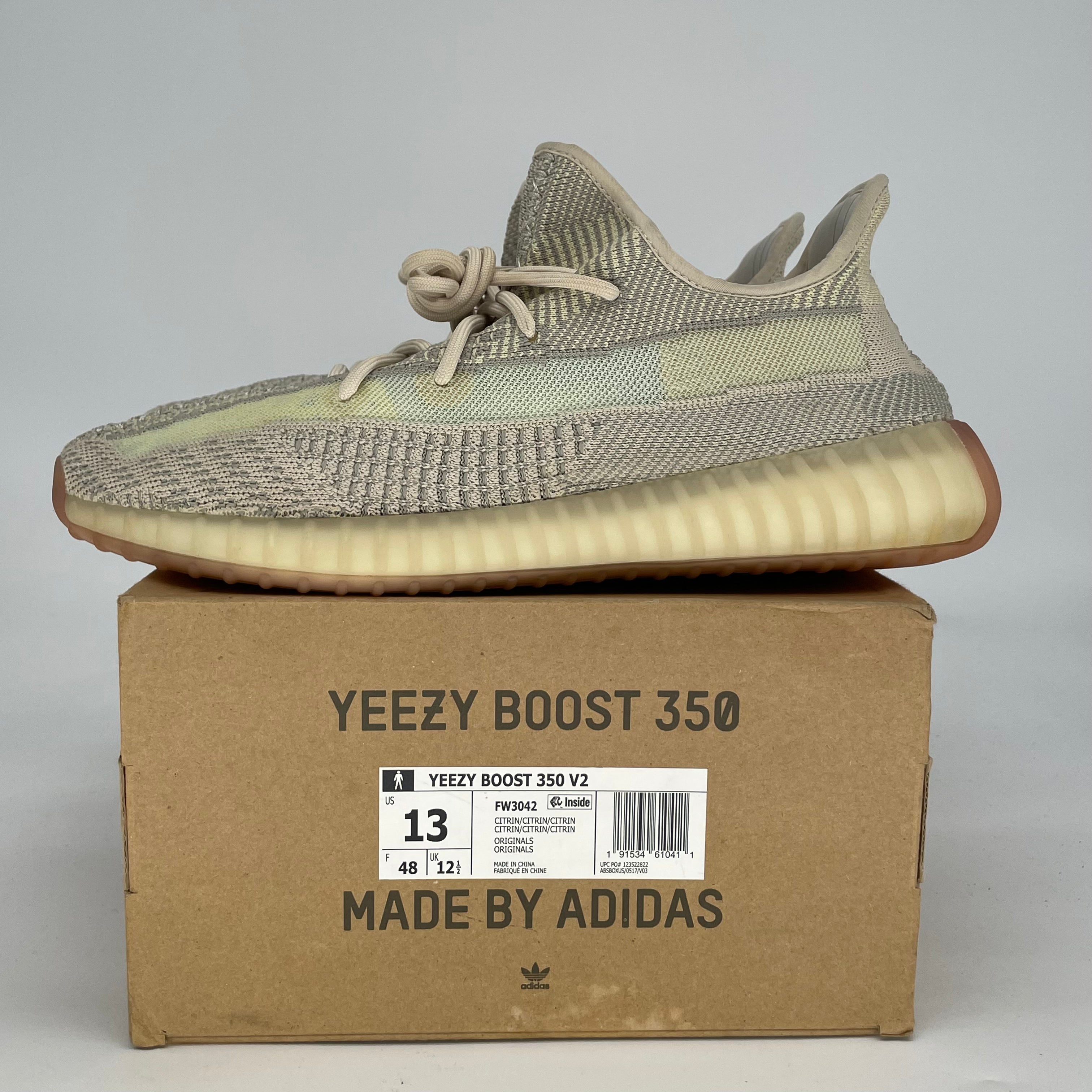 ADIDAS YEEZY 350 V2 CITRIN FW3042 SIZE 13/14.5W