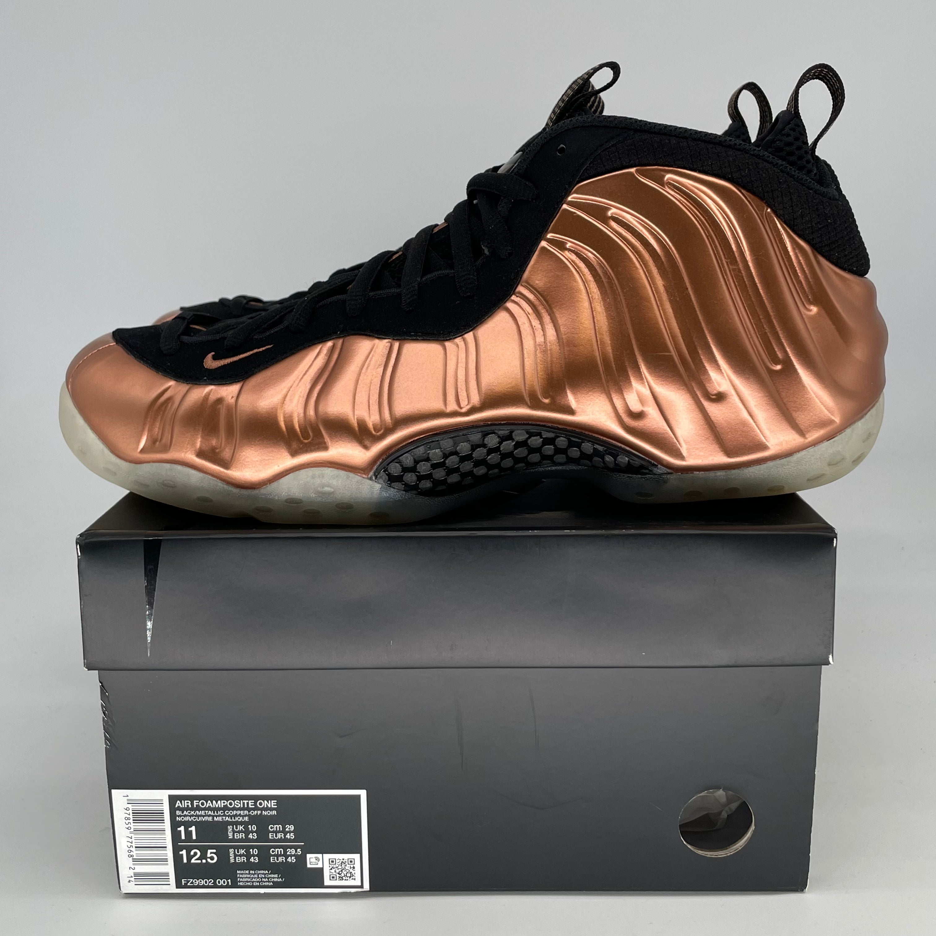 NIKE AIR FOAMPOSITE ONE COPPER FZ9902-001 SIZE 11/12.5W