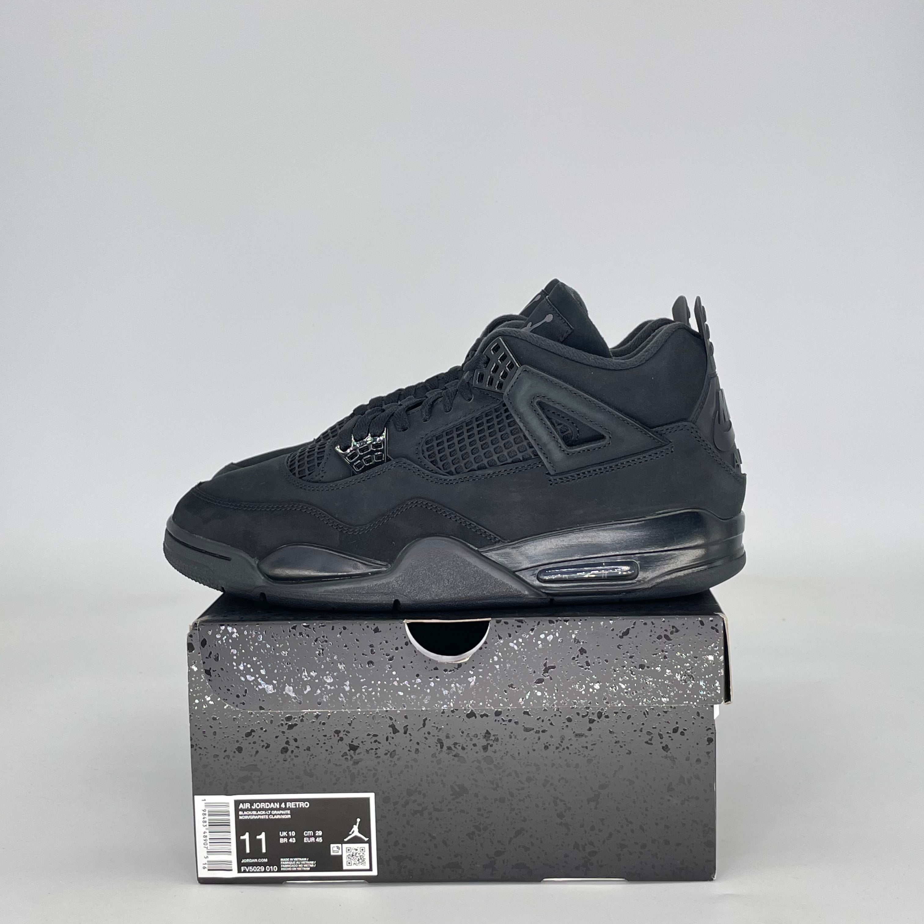 AIR JORDAN 4 BLACK CAT FV5029-010 SIZE 11/12.5W