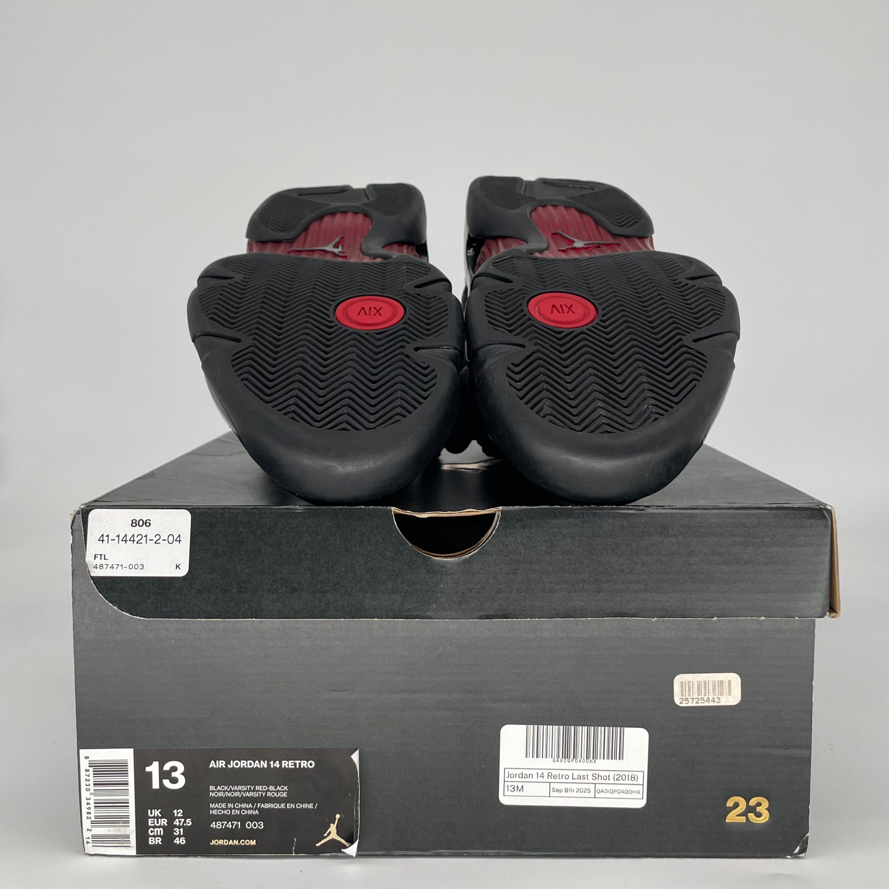 AIR JORDAN 14 LAST SHOT 487471-003 SIZE 13/14.5W