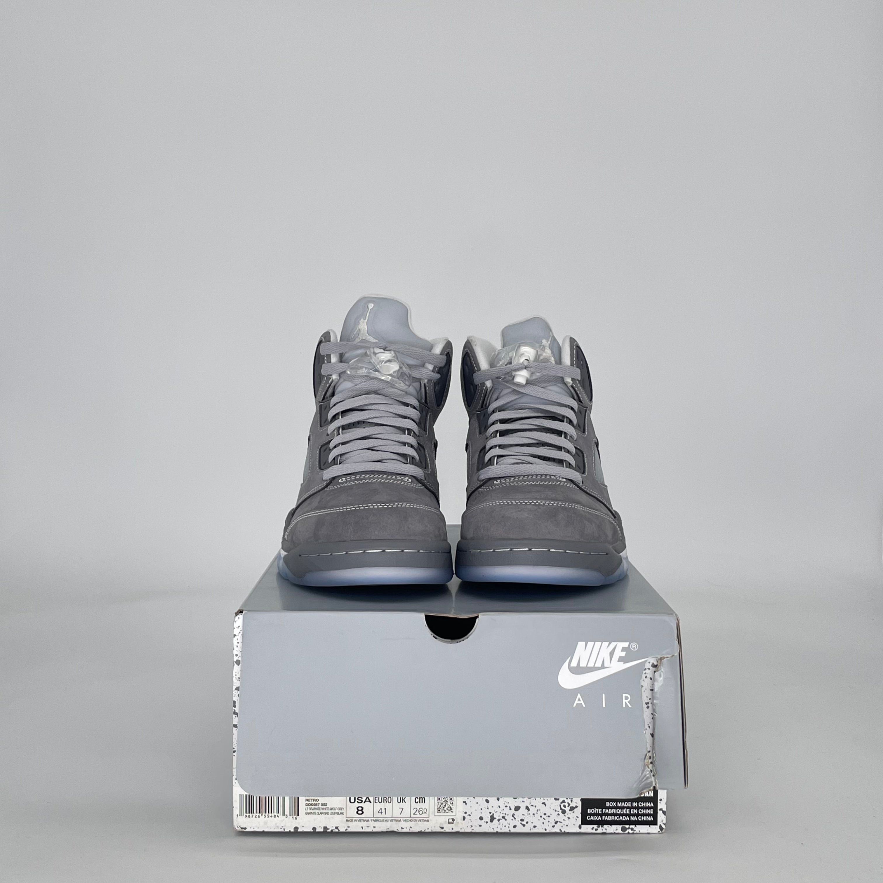 AIR JORDAN 5 WOLF GREY DD0587-002 SIZE 8/9.5W