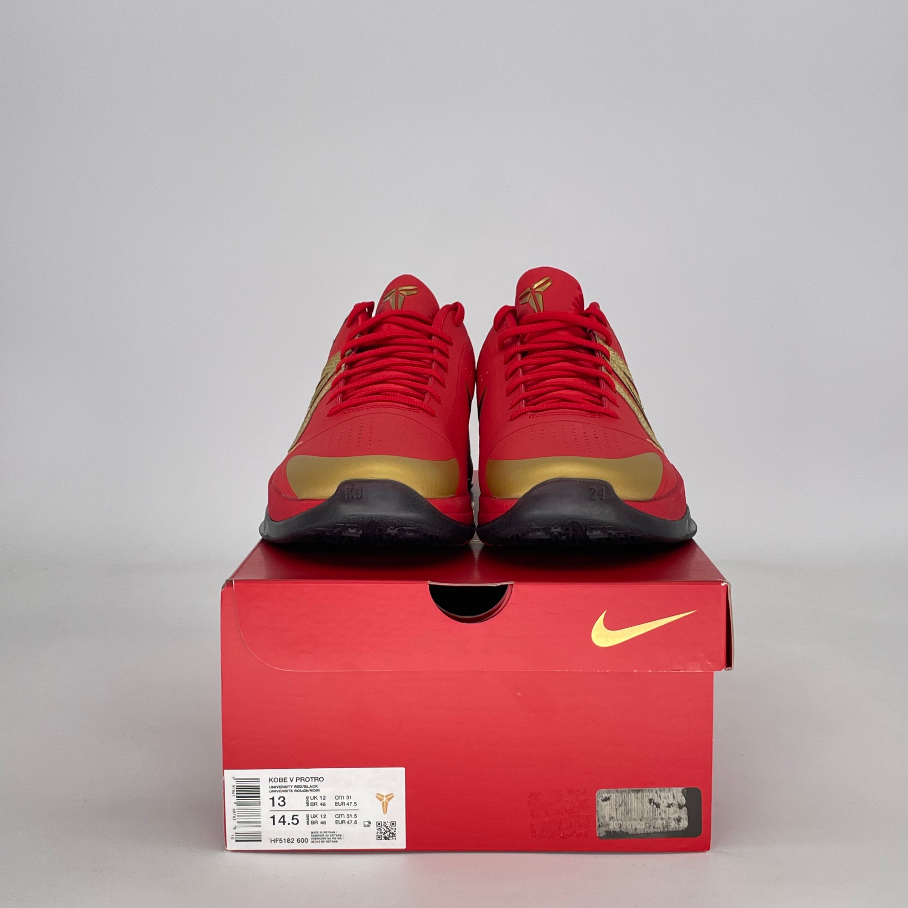 NIKE KOBE 5 PROTRO YEAR OF THE MAMBA UNIVERSITY RED HF5182-600 SIZE 13/14.5W
