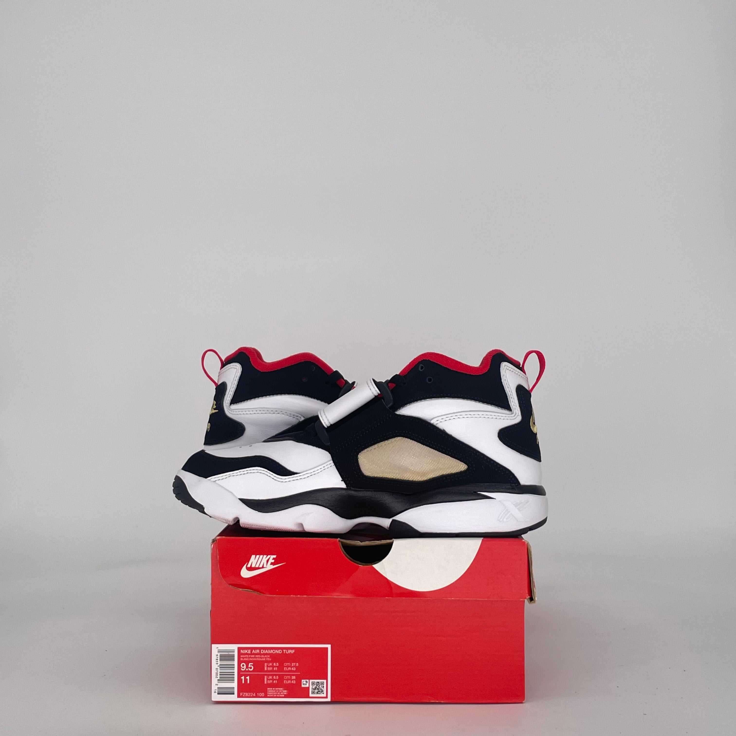 NIKE AIR DIAMOND TURF 49ERS FZ8224-100 SIZE 9.5/11W