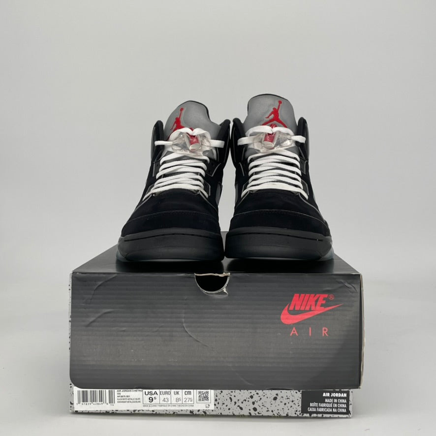 AIR JORDAN 5 BLACK METALLIC REIMAGINED HF3975-001 SIZE 9.5/11W
