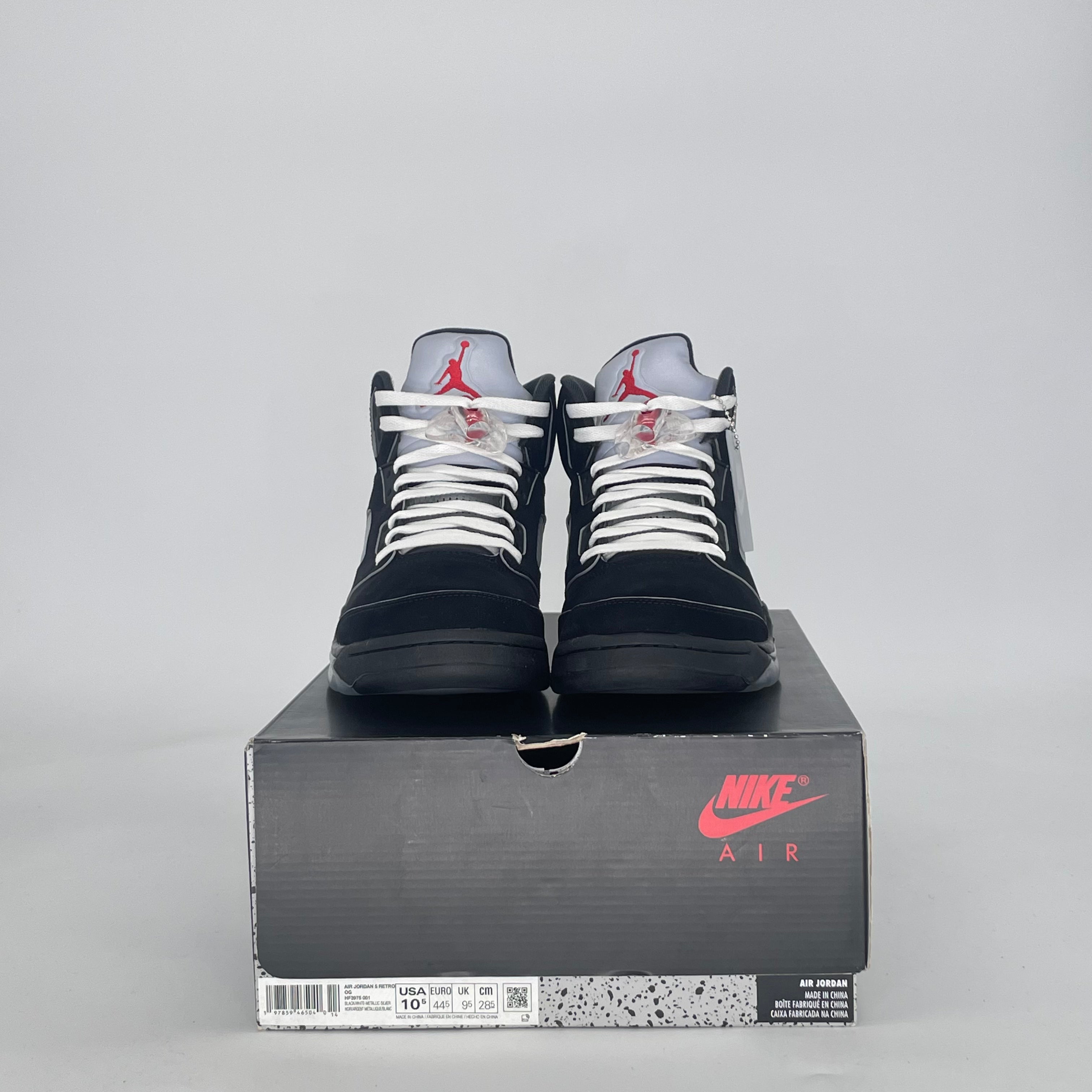 AIR JORDAN 5 BLACK METALLIC REIMAGINED HF3975-001 SIZE 10.5/12W
