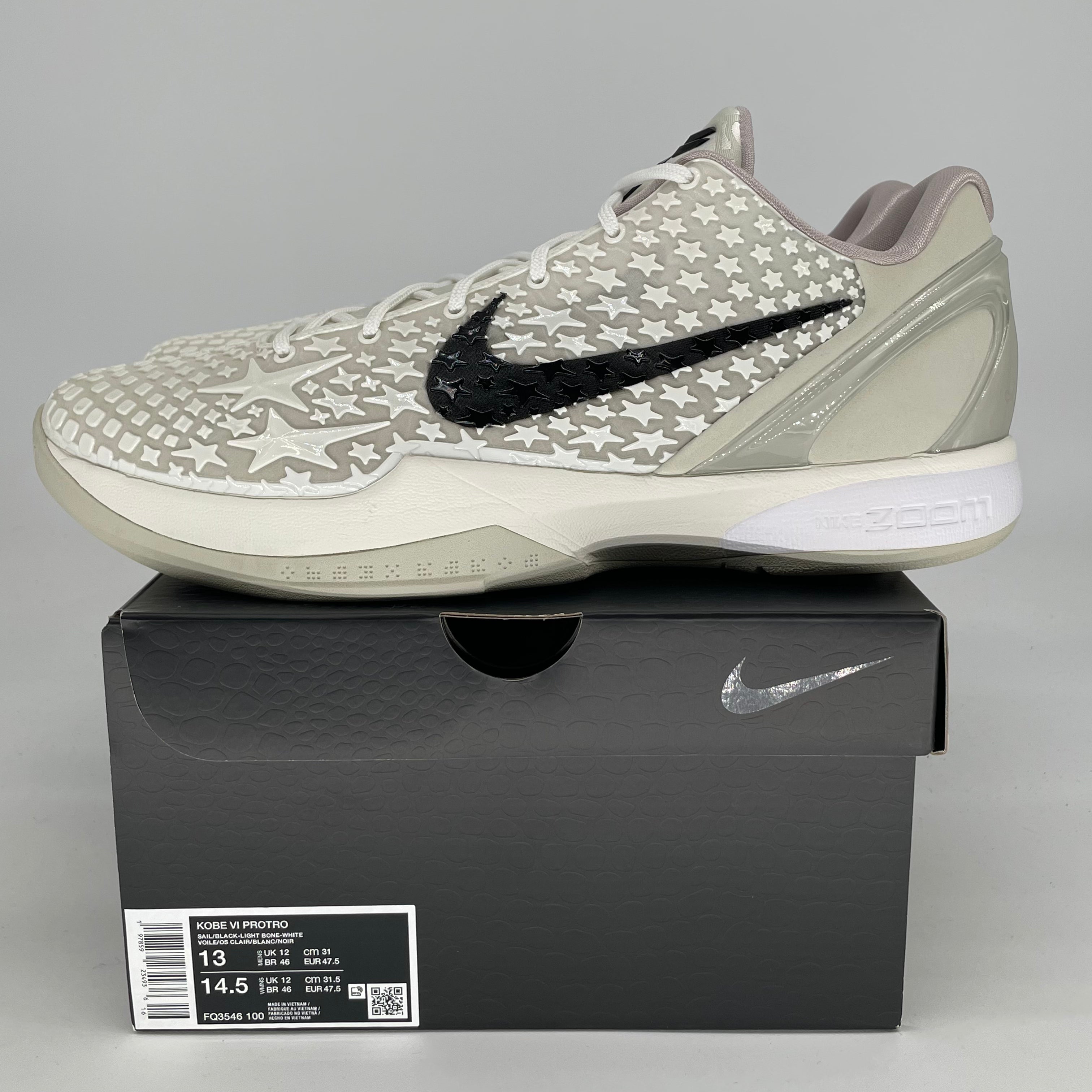 NIKE KOBE 6 SAIL ALL STAR FQ3546-100 SIZE 13/14.5W