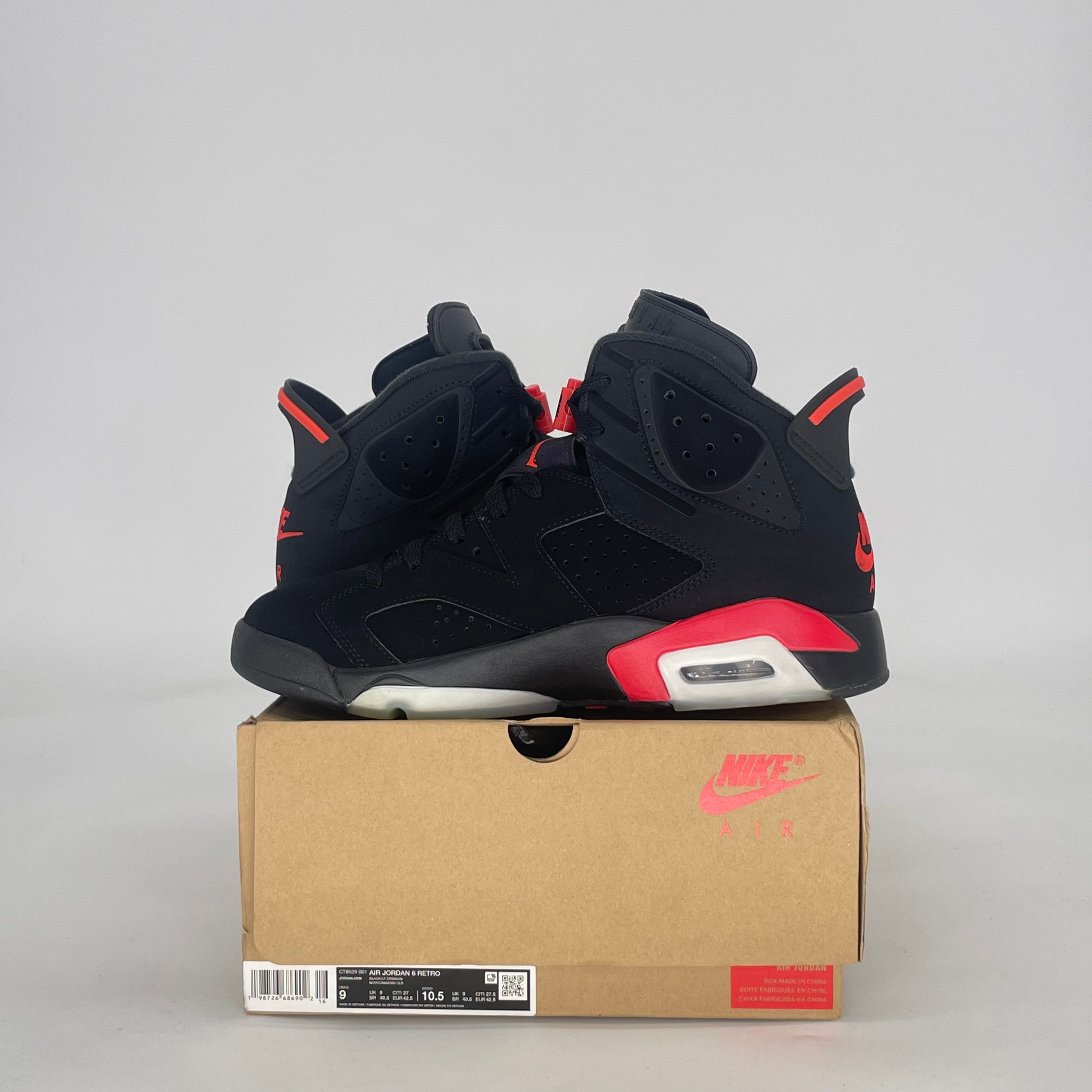 AIR JORDAN 6 INFRARED SALESMAN CT8529-001 SIZE 9/10.5W