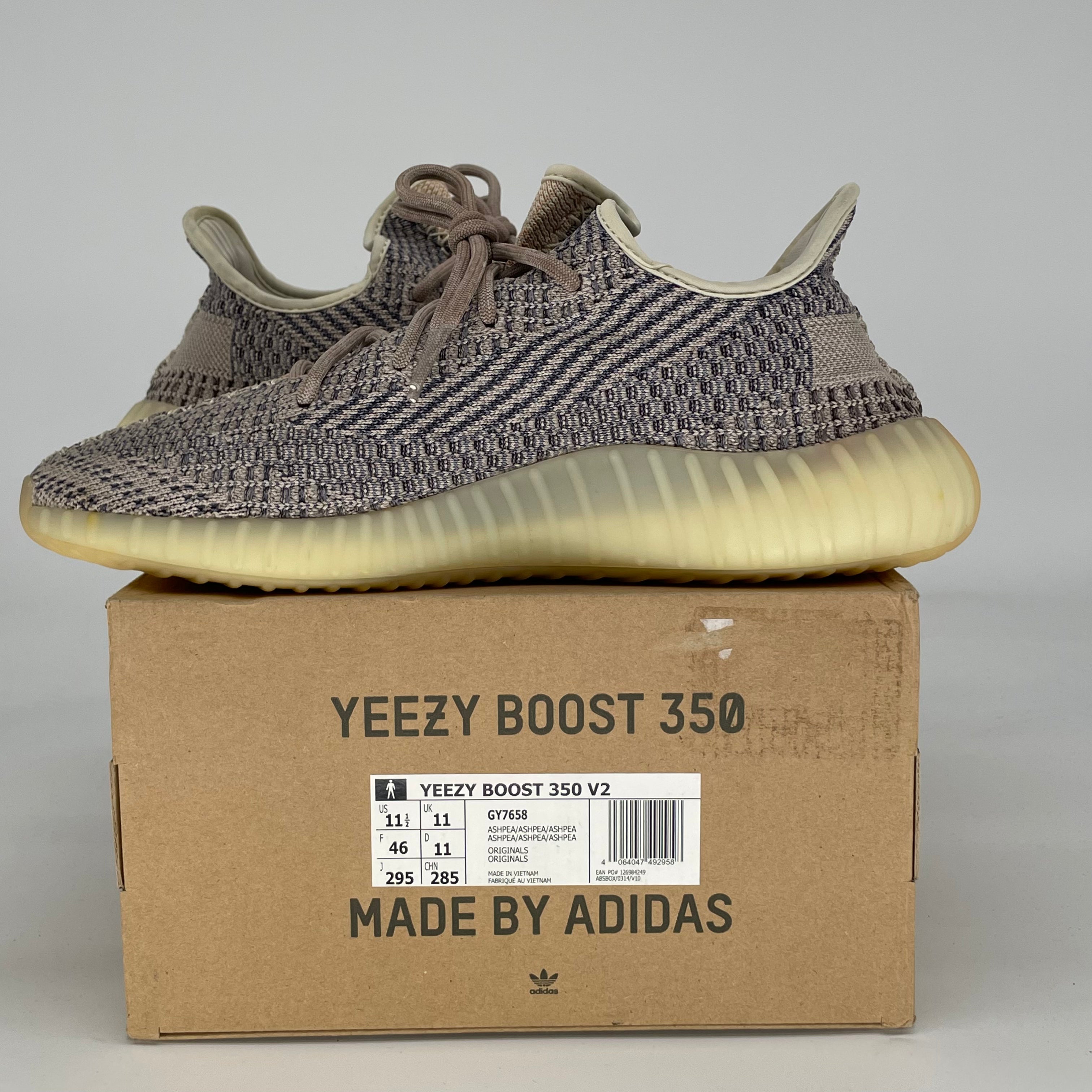 ADIDAS YEEZY 350 V2 ASH PEARL GY7658 SIZE 11.5/13W
