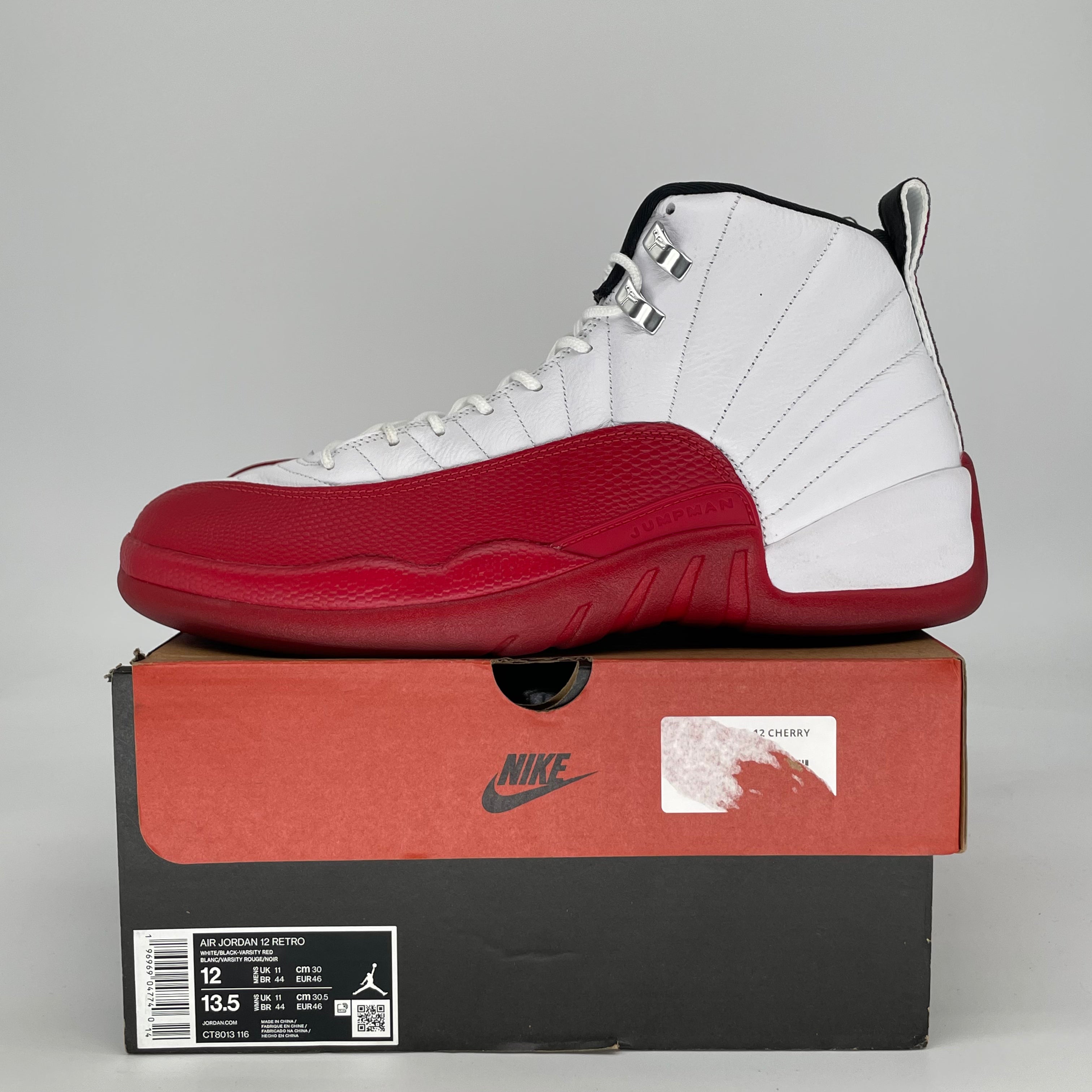 AIR JORDAN 12 CHERRY CT8013-116 SIZE 12/13.5W