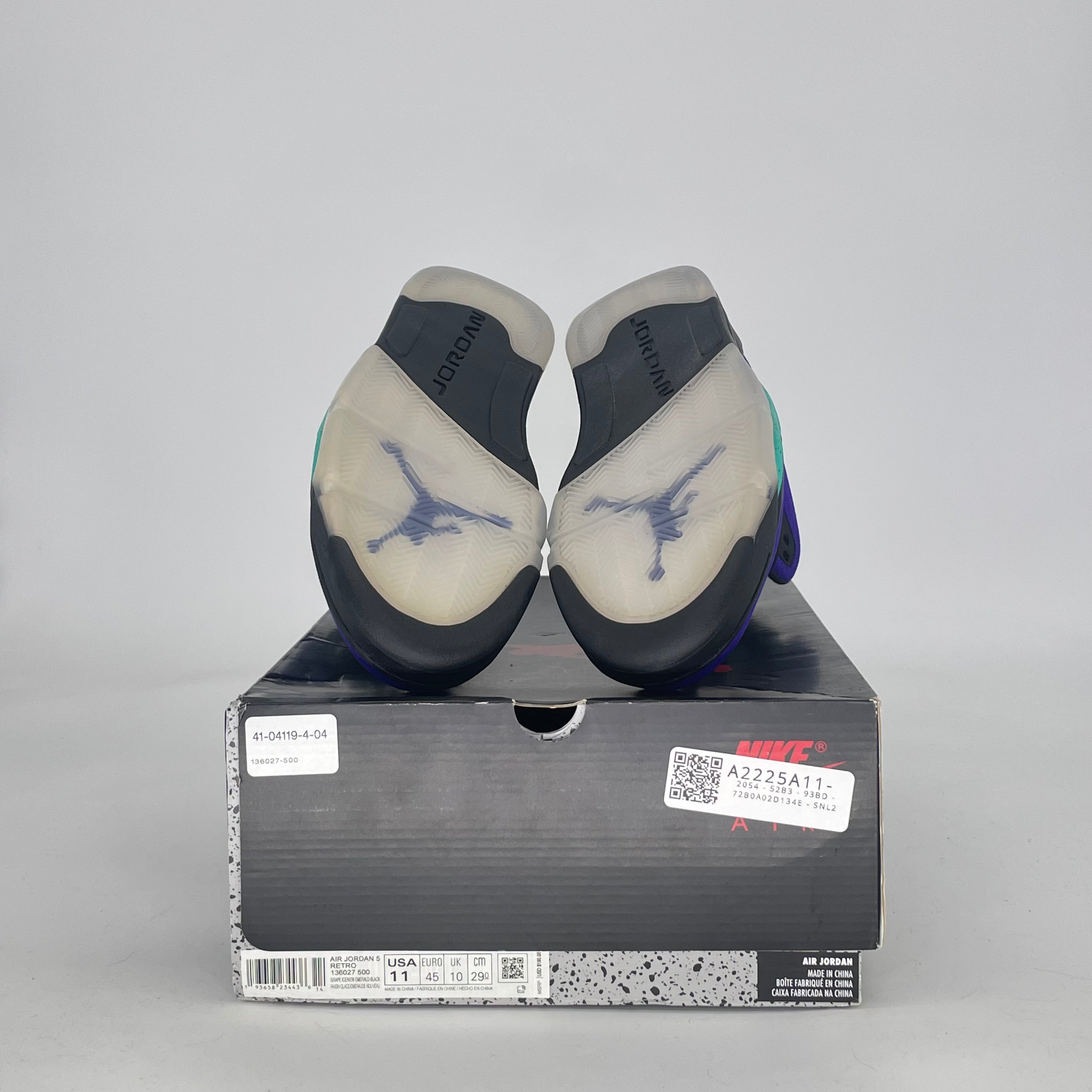 AIR JORDAN 5 ALTERNATE GRAPE 136027-500 SIZE 11/12.5W