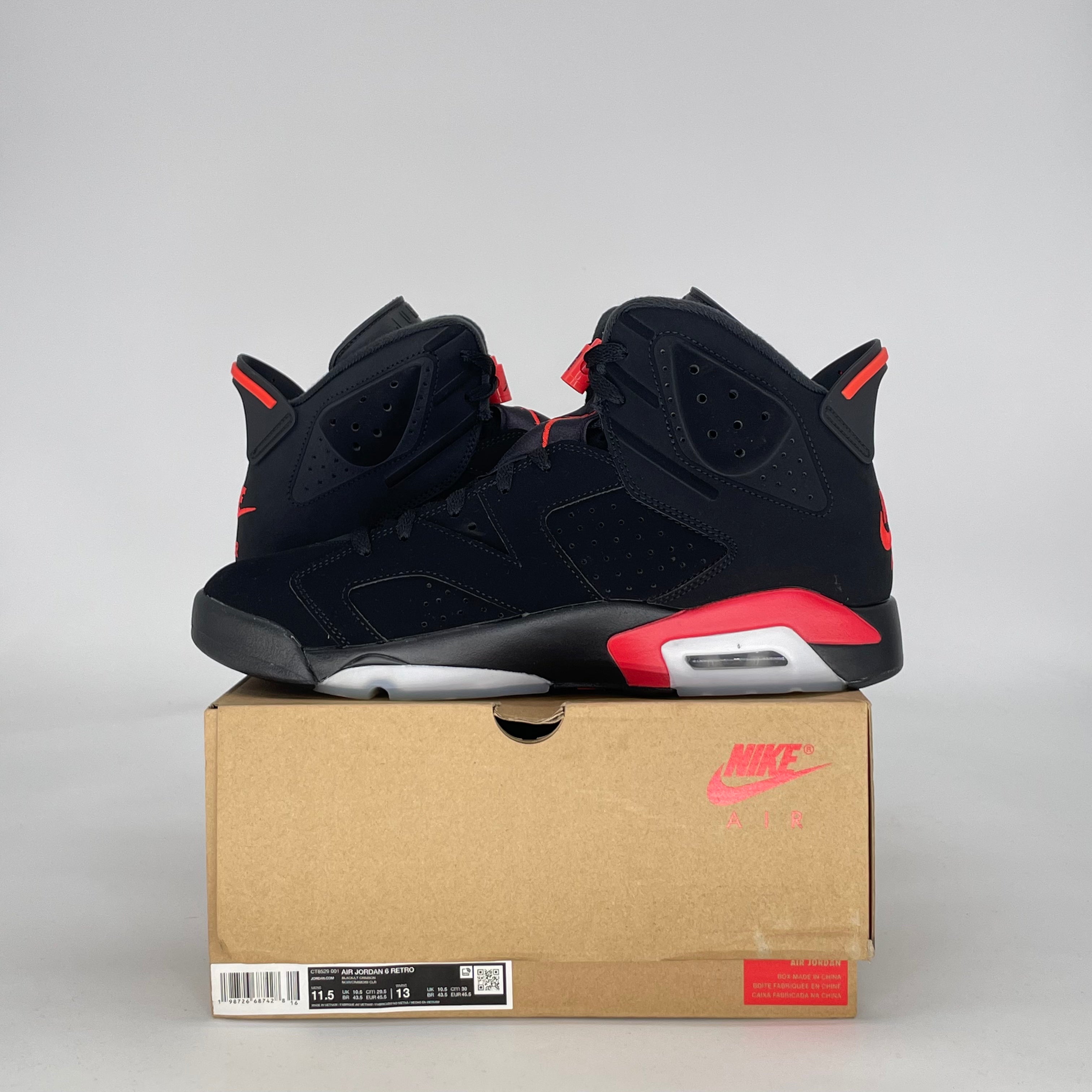 AIR JORDAN 6 INFRARED SALESMAN CT8529-001 SIZE 11.5/13W